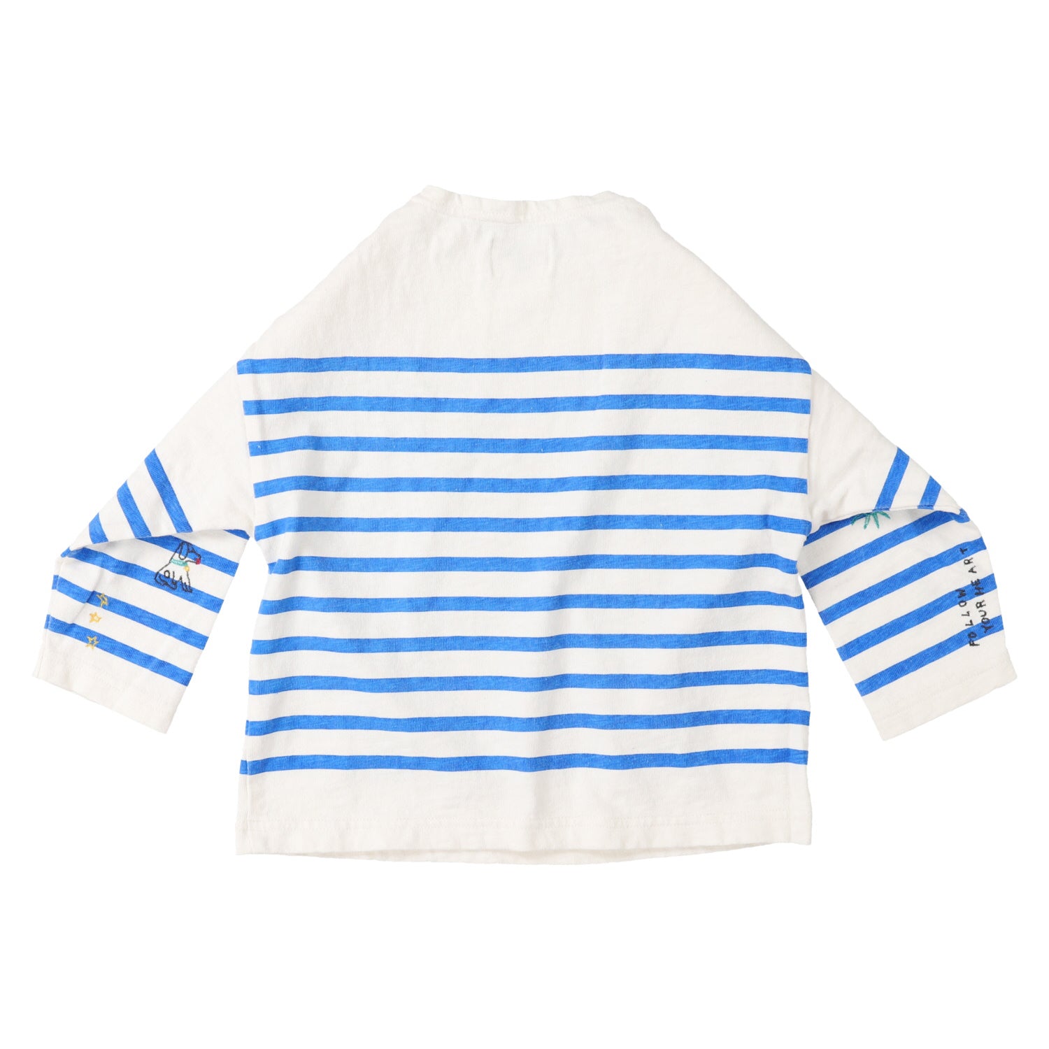 Boys & Girls Blue Stripes Cotton T-Shirt