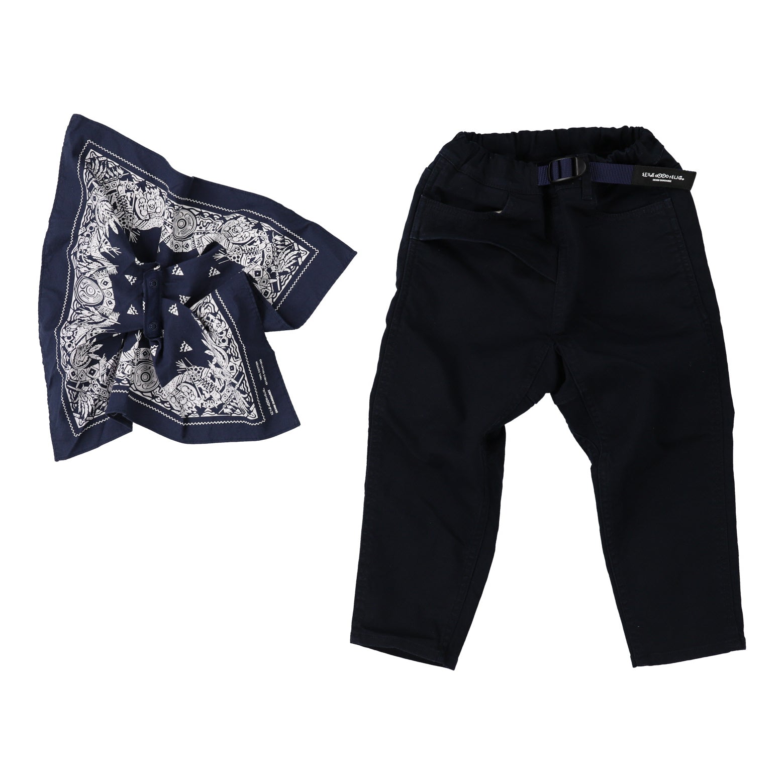 Girls Navy Cotton Trousers