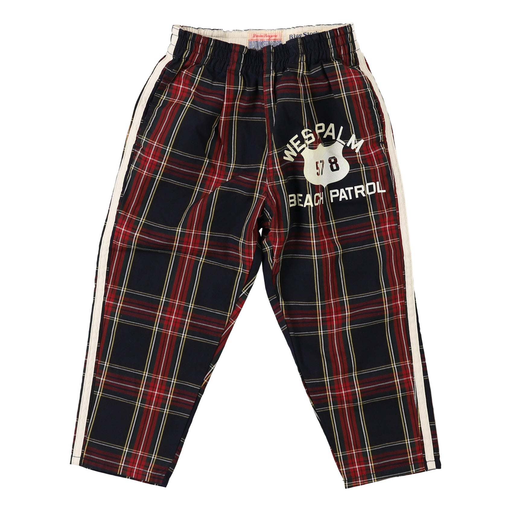 Boys & Girls Black Check Trousers
