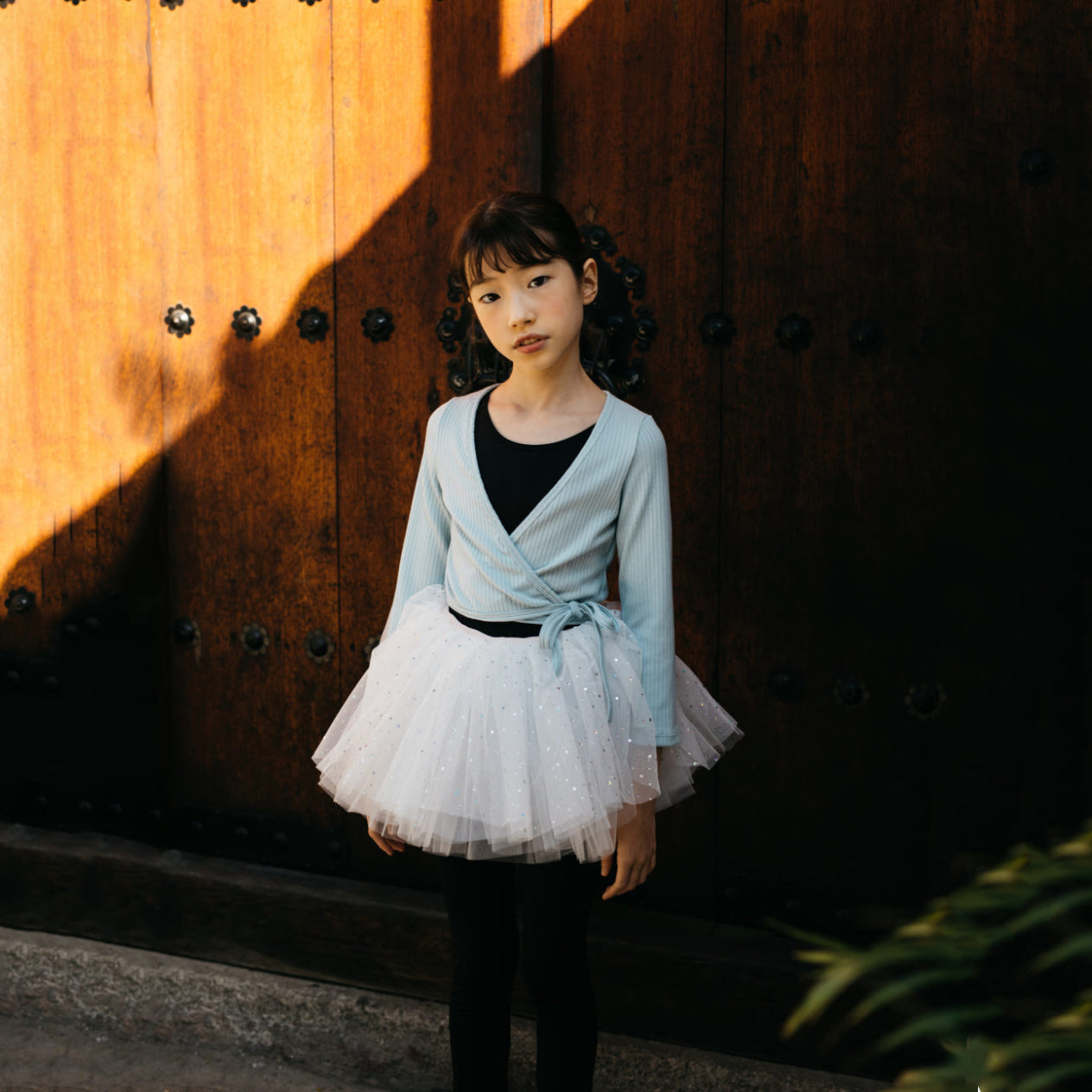 Girls Light Blue Ballet Cardigan