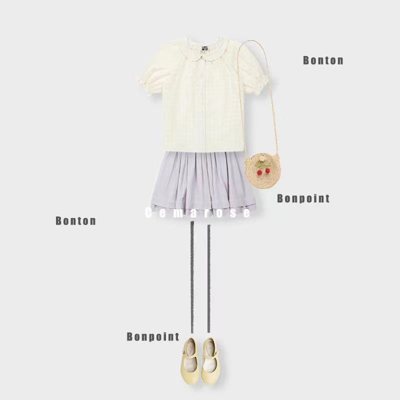 Girls White Cotton Shirt