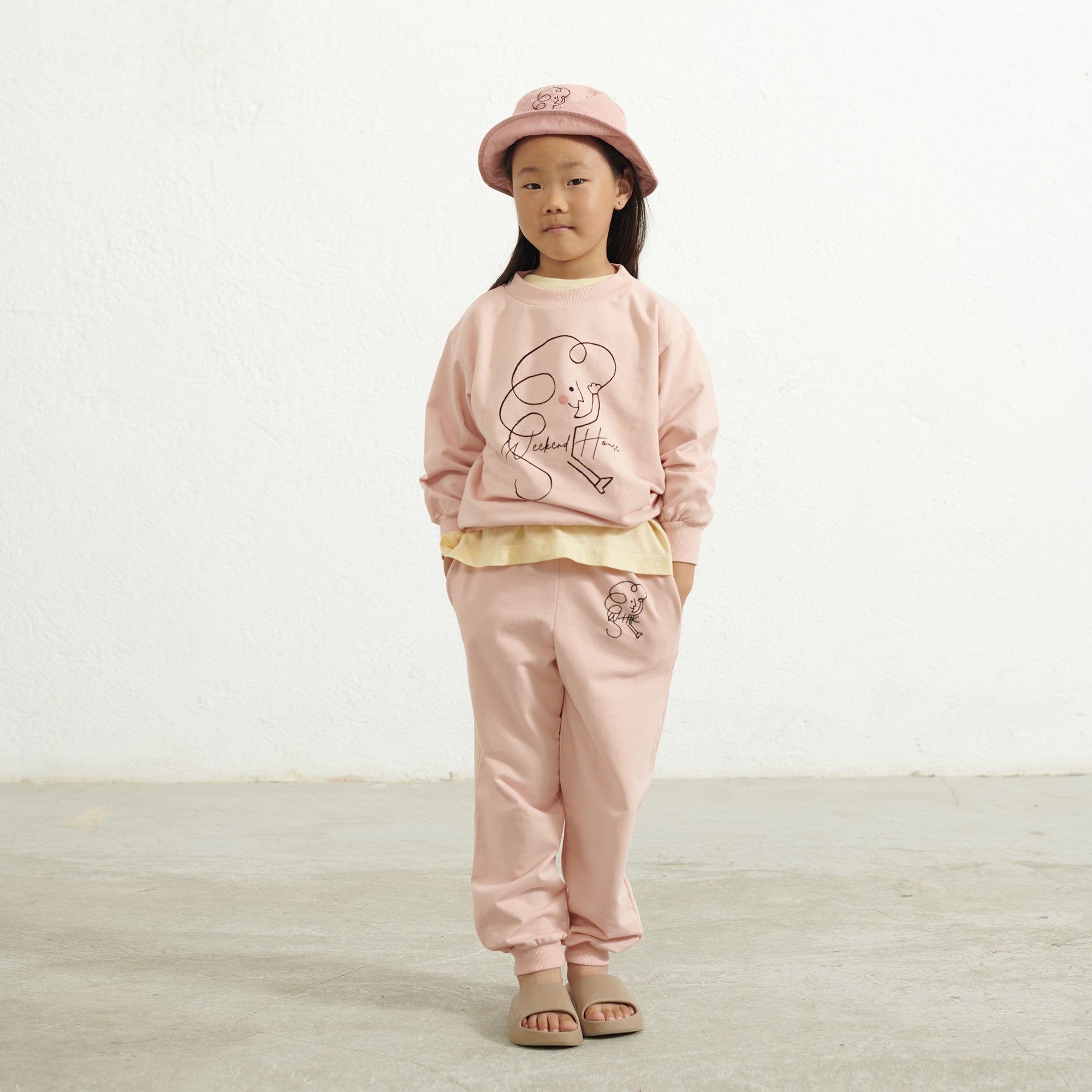 Boys & Girls Pink Cotton Trousers