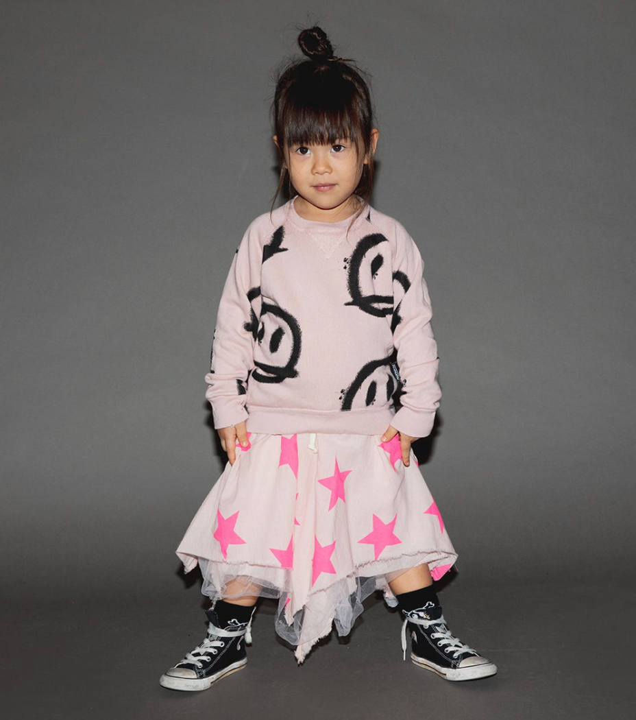 Girls Pink Stars Skirt