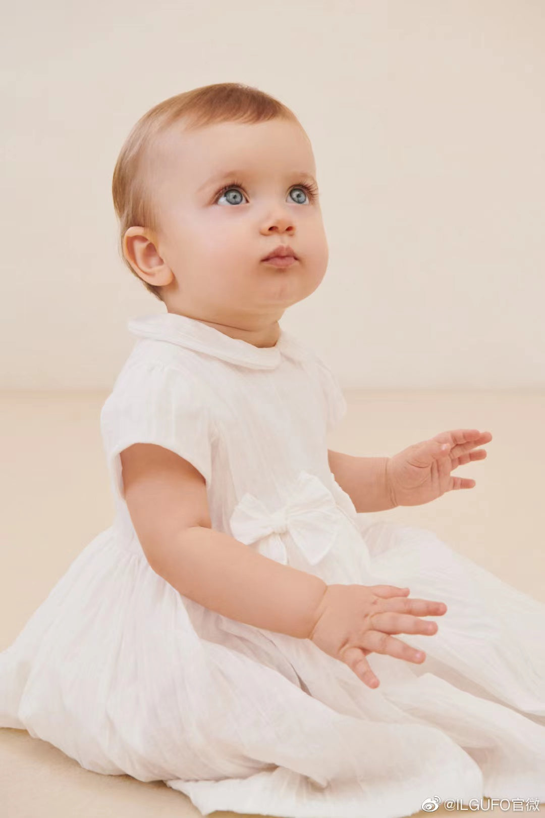 Girls White Bowknot Dress