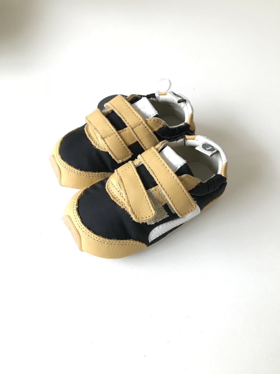 Baby Boys Black & Yellow Shoes