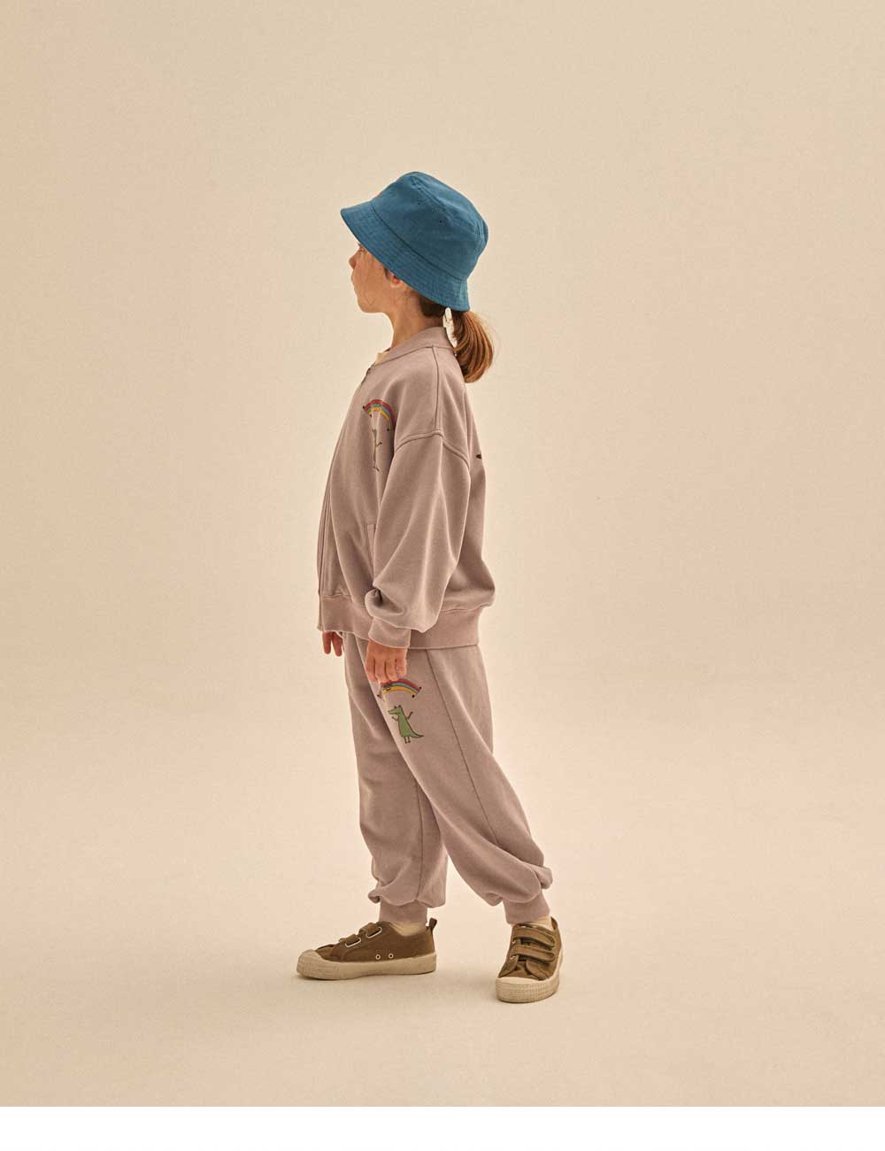 Boys & Girls Purple Cotton Trousers