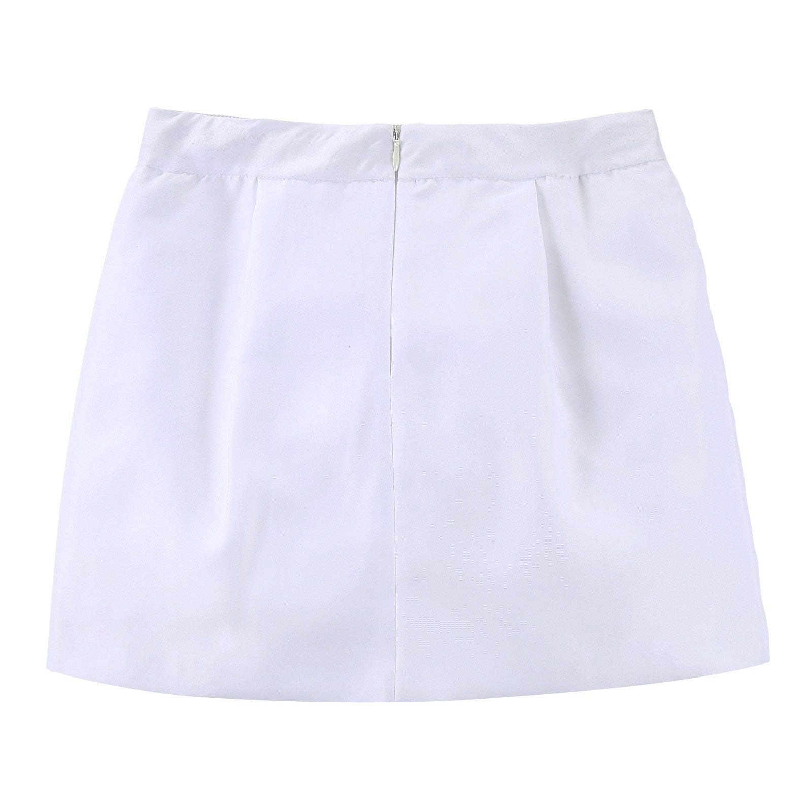 Girls White Skirt With Multicolor Chick Print&Patch Trim - CÉMAROSE | Children's Fashion Store - 2