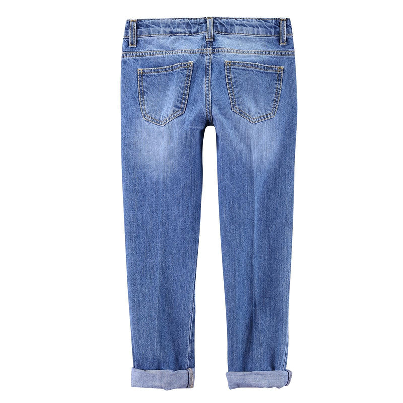 Girls Blue Patch Birds Trims Cotton  Denim Jeans - CÉMAROSE | Children's Fashion Store - 2