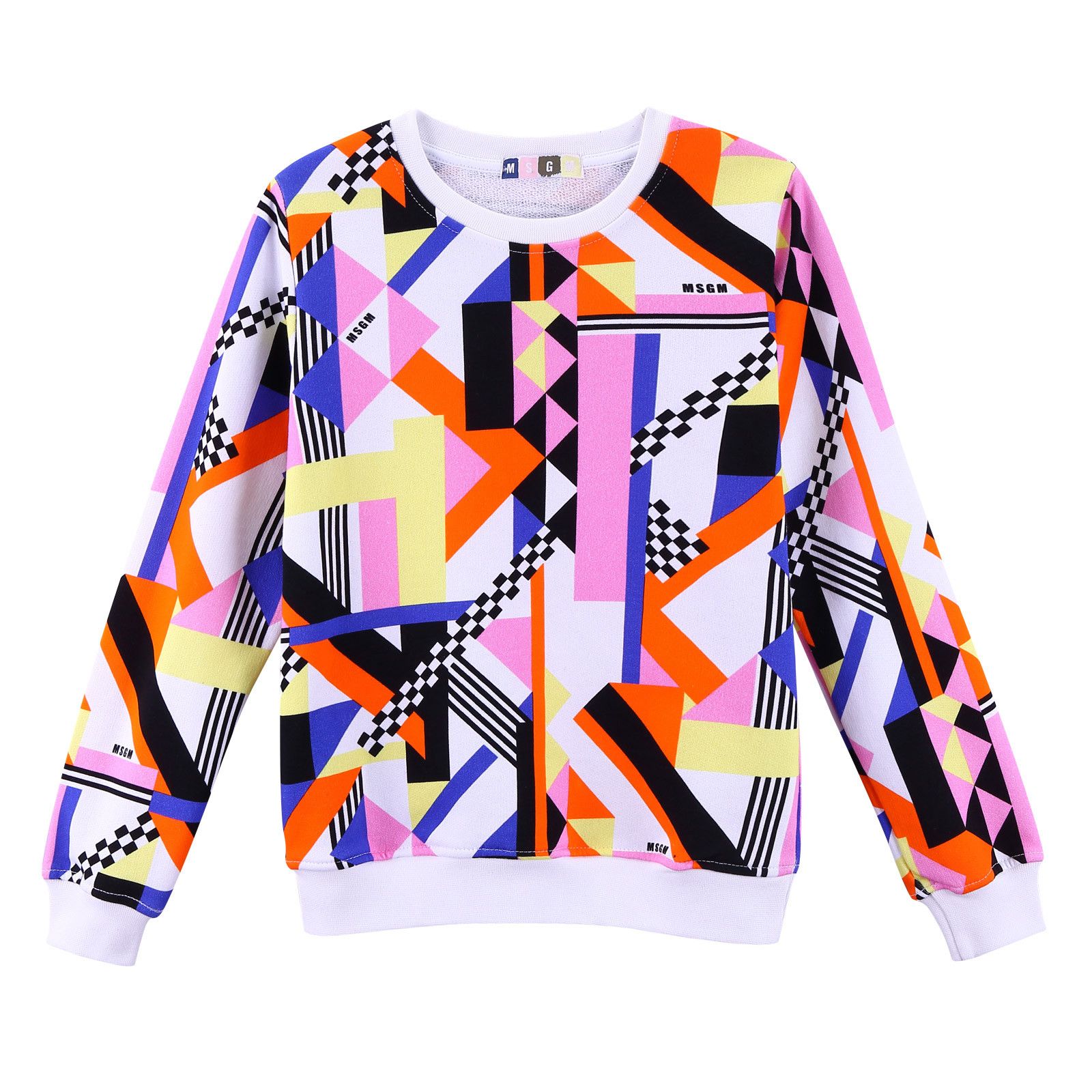 Girls Multicolor Printed Cotton Sweatshirt - CÉMAROSE | Children's Fashion Store - 1