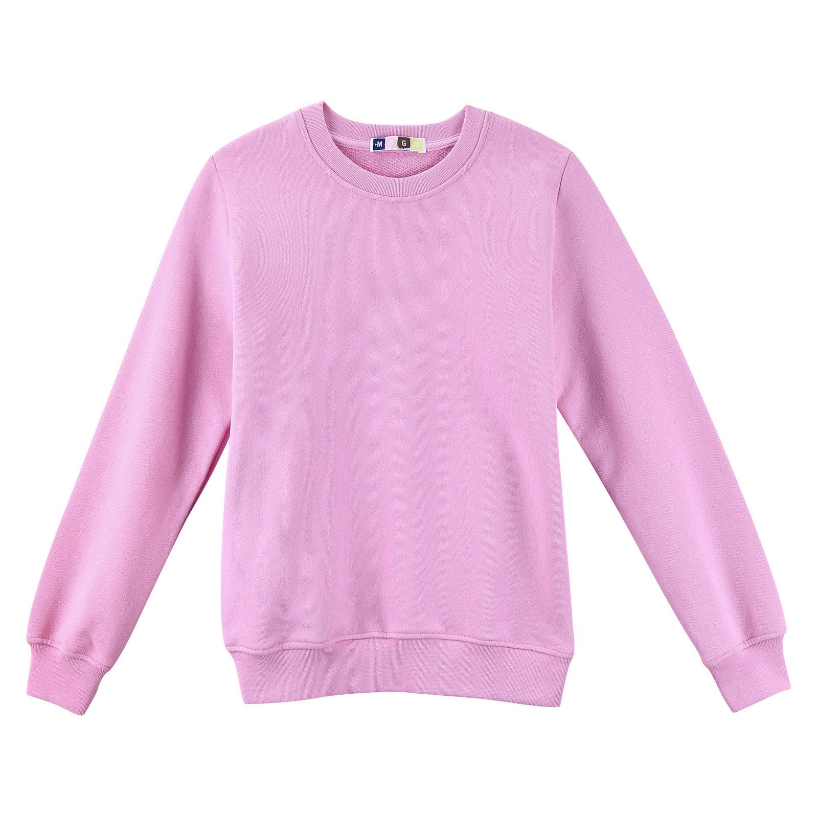 Girls Pink Cotton Sweatshirt With Ribbed Cuffs - CÉMAROSE | Children's Fashion Store - 1