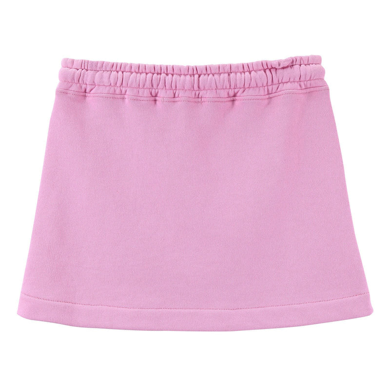 Girls Pink Cotton Skirt With Patch Logo - CÉMAROSE | Children's Fashion Store - 3