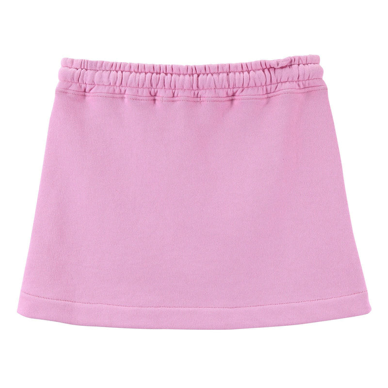 Girls Pink Cotton Skirt With Patch Logo - CÉMAROSE | Children's Fashion Store - 3