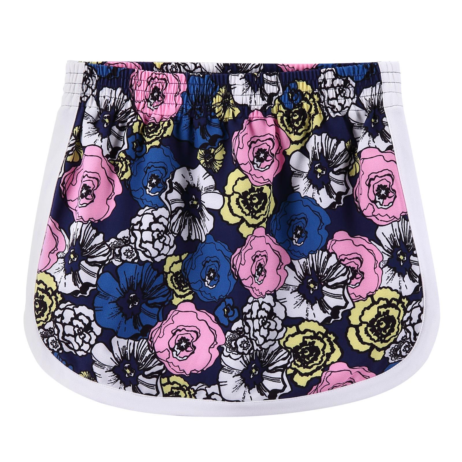 Girls  Multicolor Flower Printed Crepe Skirt - CÉMAROSE | Children's Fashion Store - 1