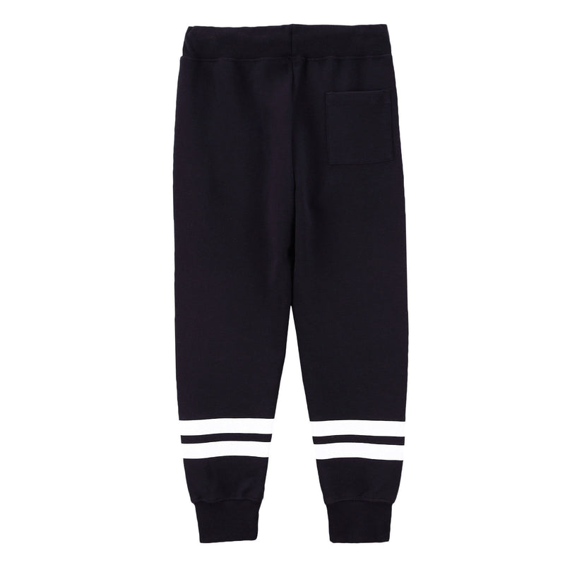 Boys Black Cotton Trousers With White Stripe Trims - CÉMAROSE | Children's Fashion Store - 2
