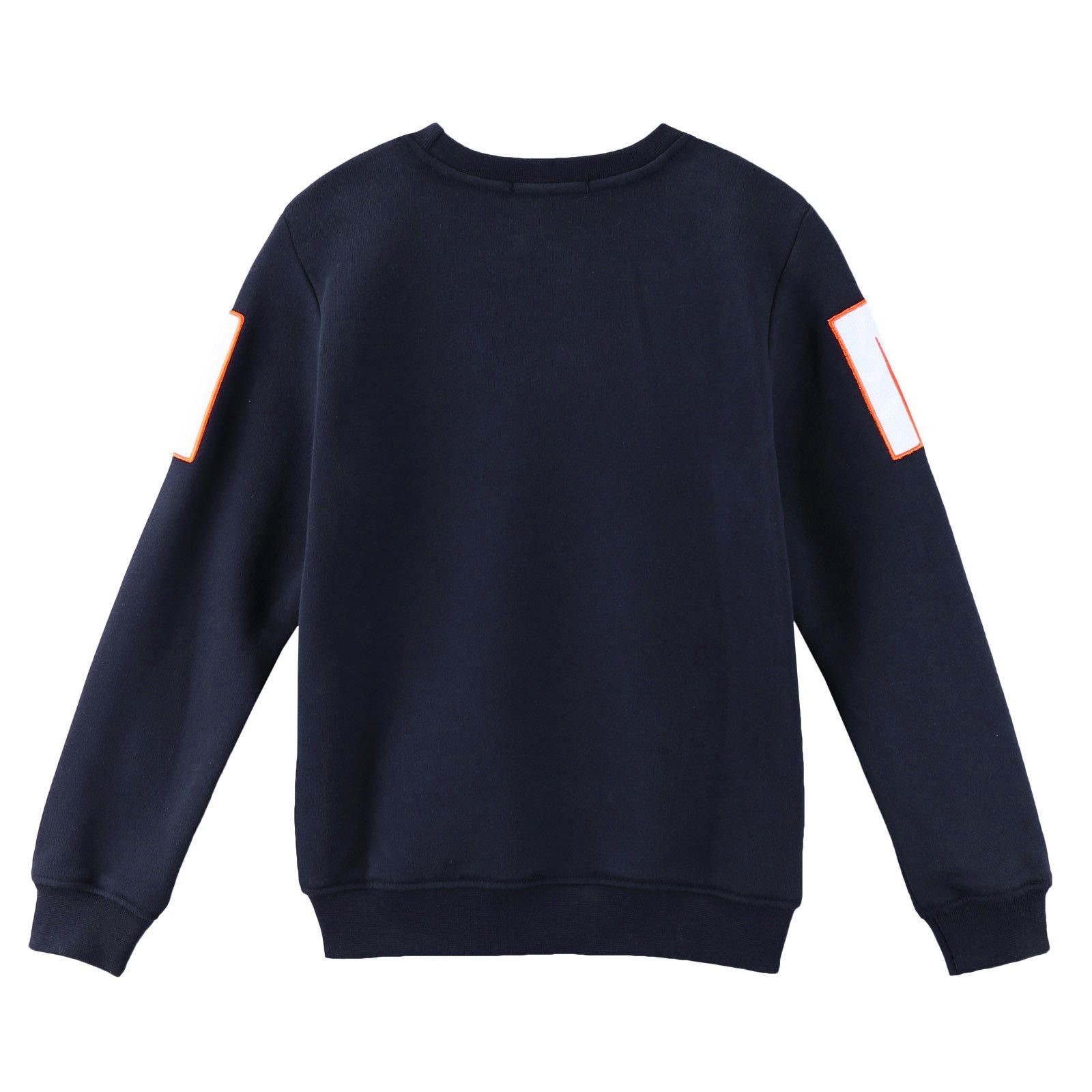 Boys Blue Knitted Sweatshirt With Brand  Logo - CÉMAROSE | Children's Fashion Store - 2