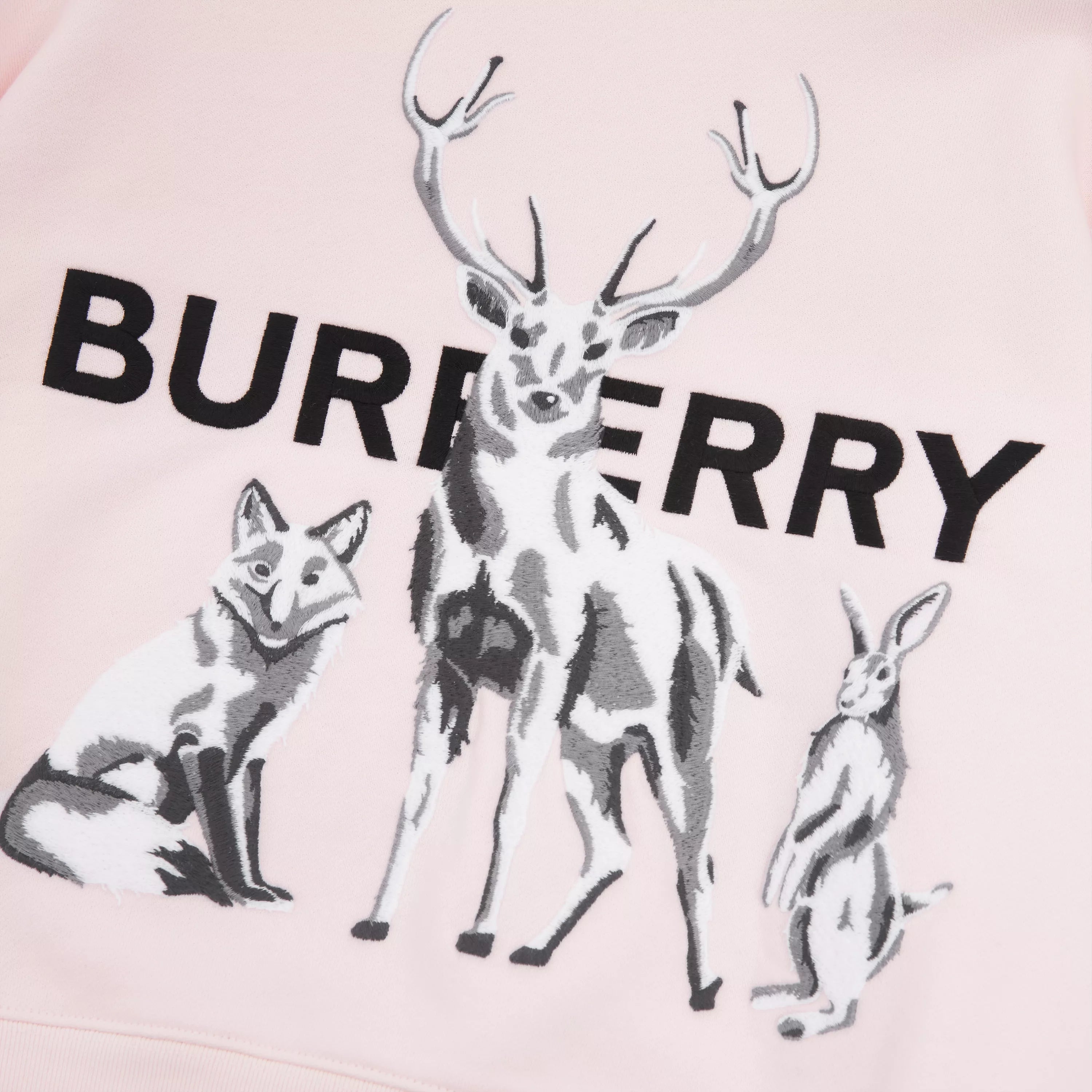 Girls Pink Printed Cotton Sweatshirt