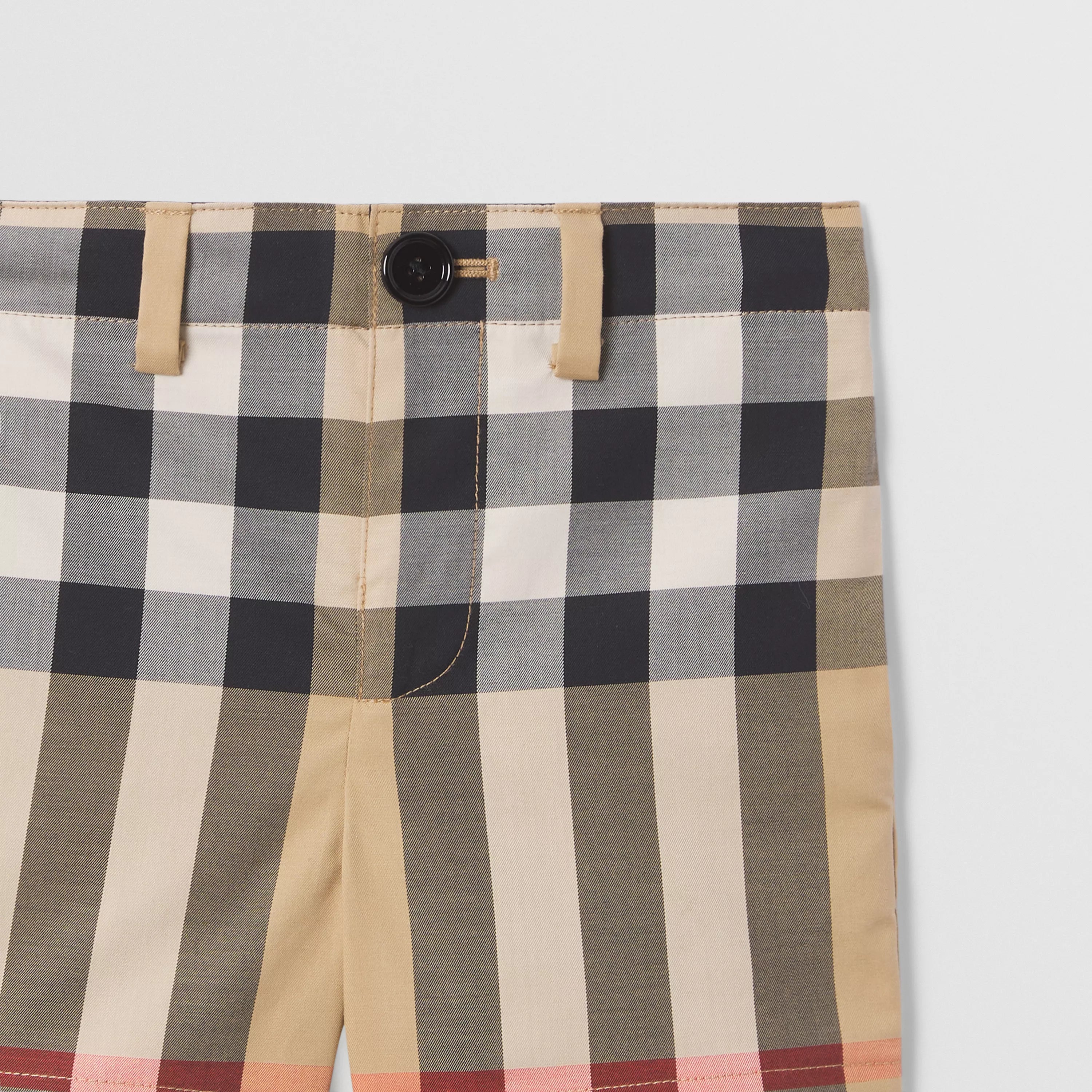 Baby Boys Archive Beige Check Shorts