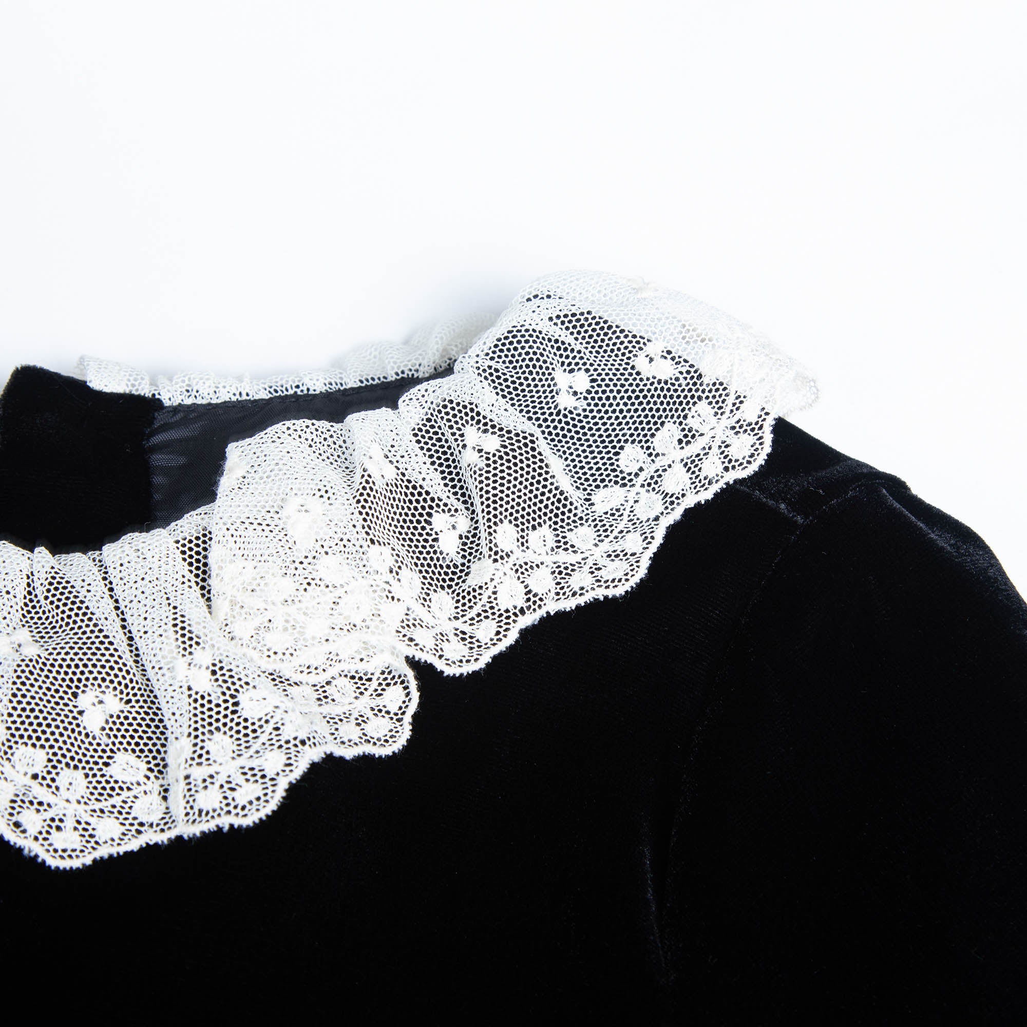 Girls Black Velvet Dress