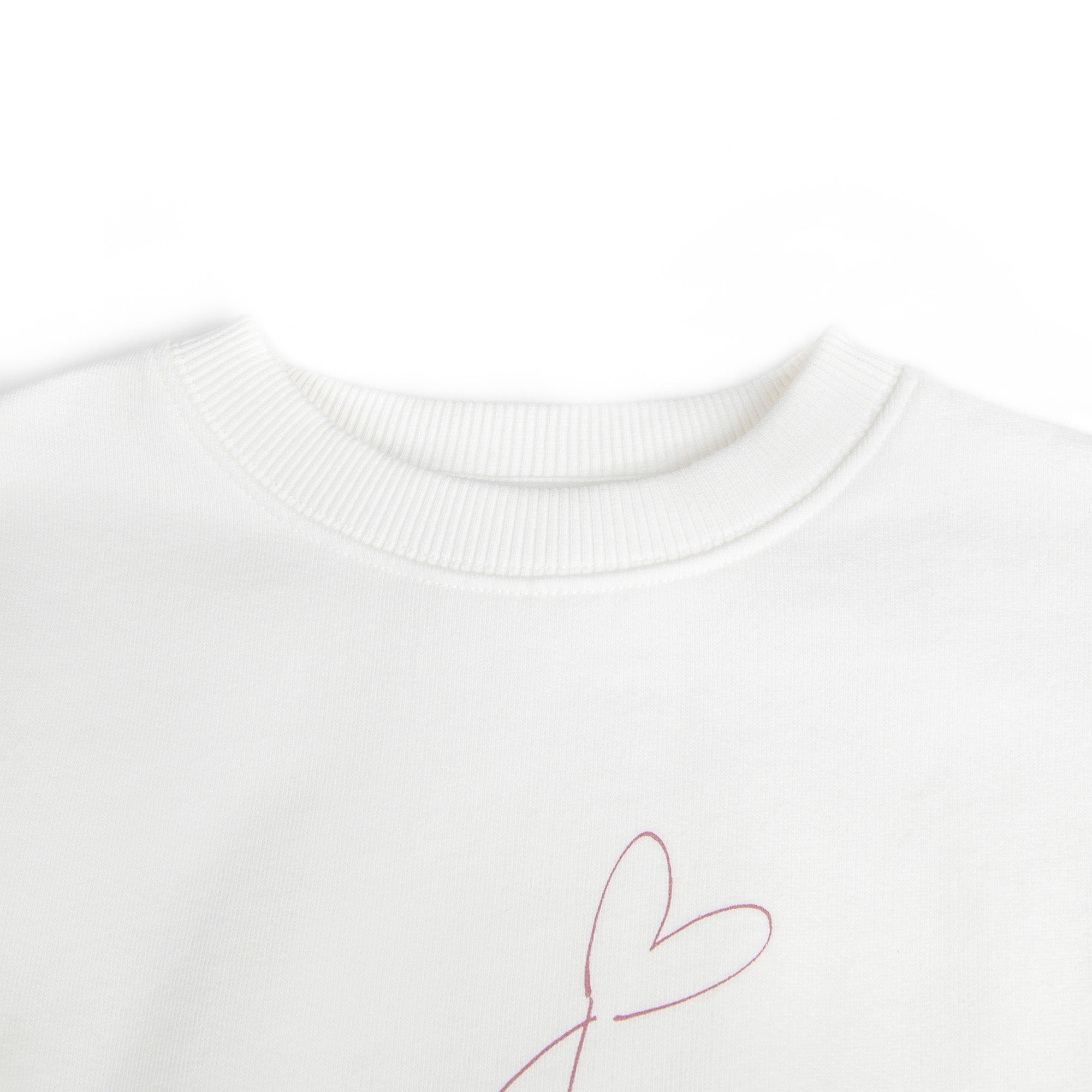 Girls White Logo Cotton Sweatshirt