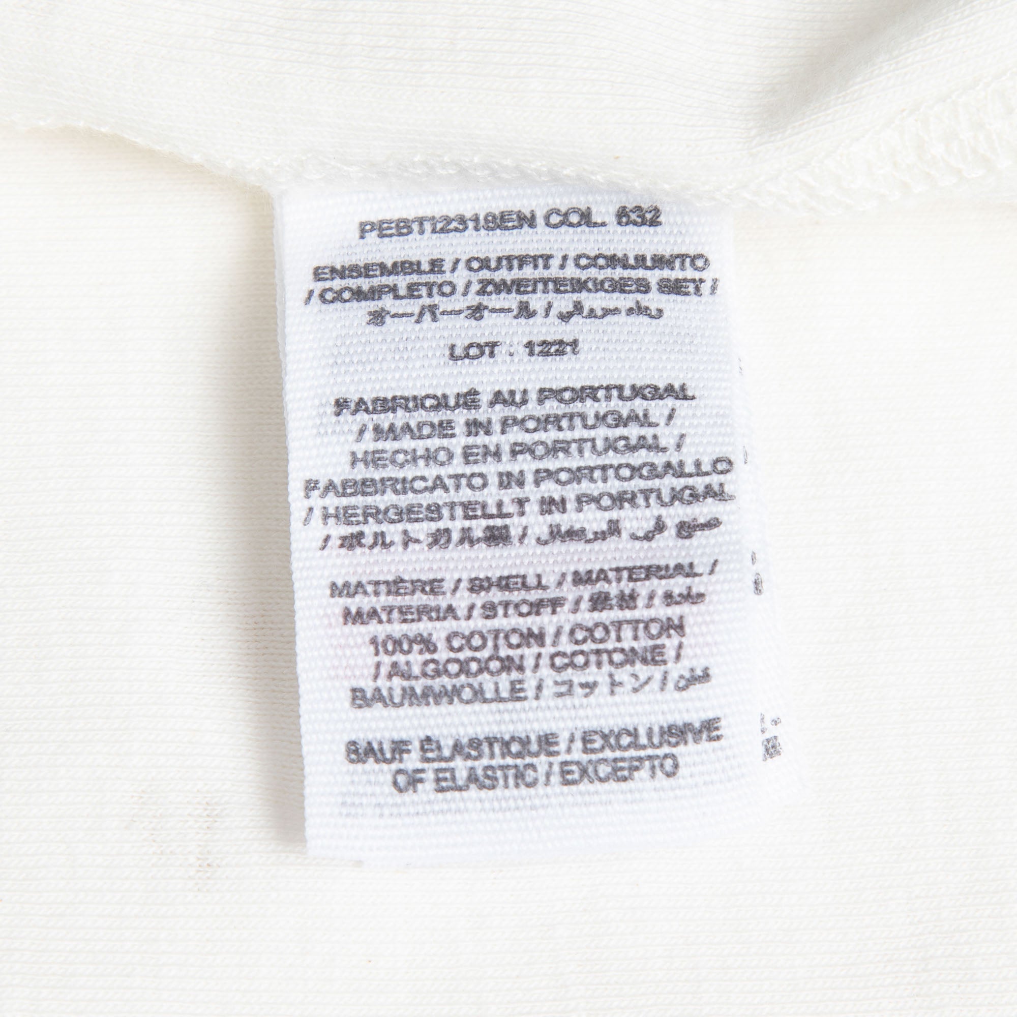 Baby Boys & Girls White Cotton Nightwear Set