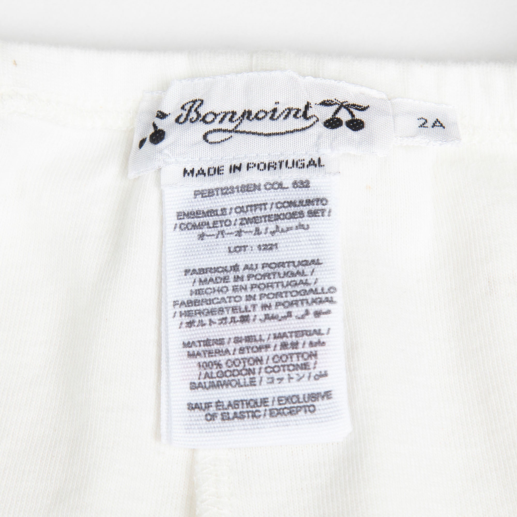 Baby Boys & Girls White Cotton Nightwear Set