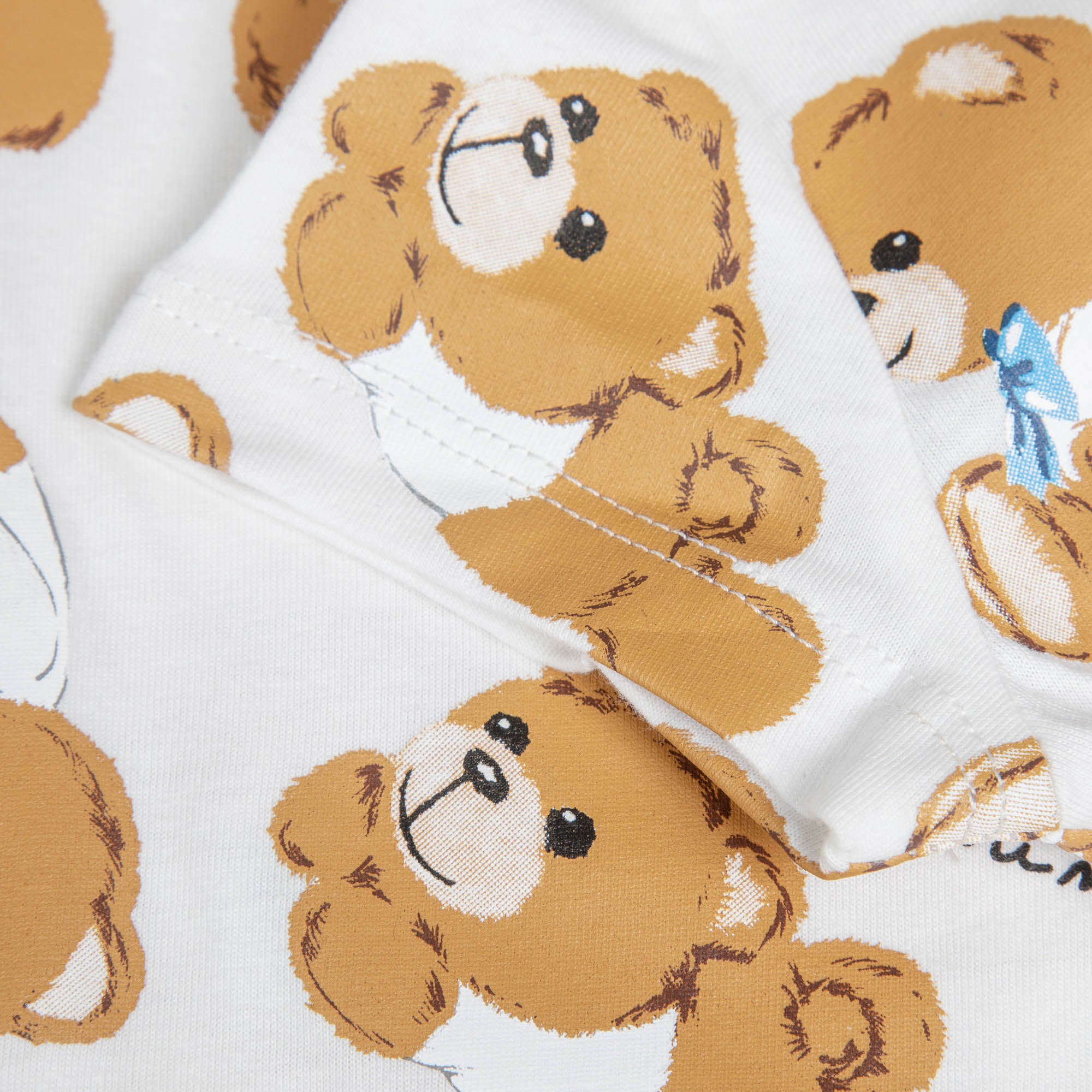 Baby Boys & Girls White Printed Cotton Babysuit