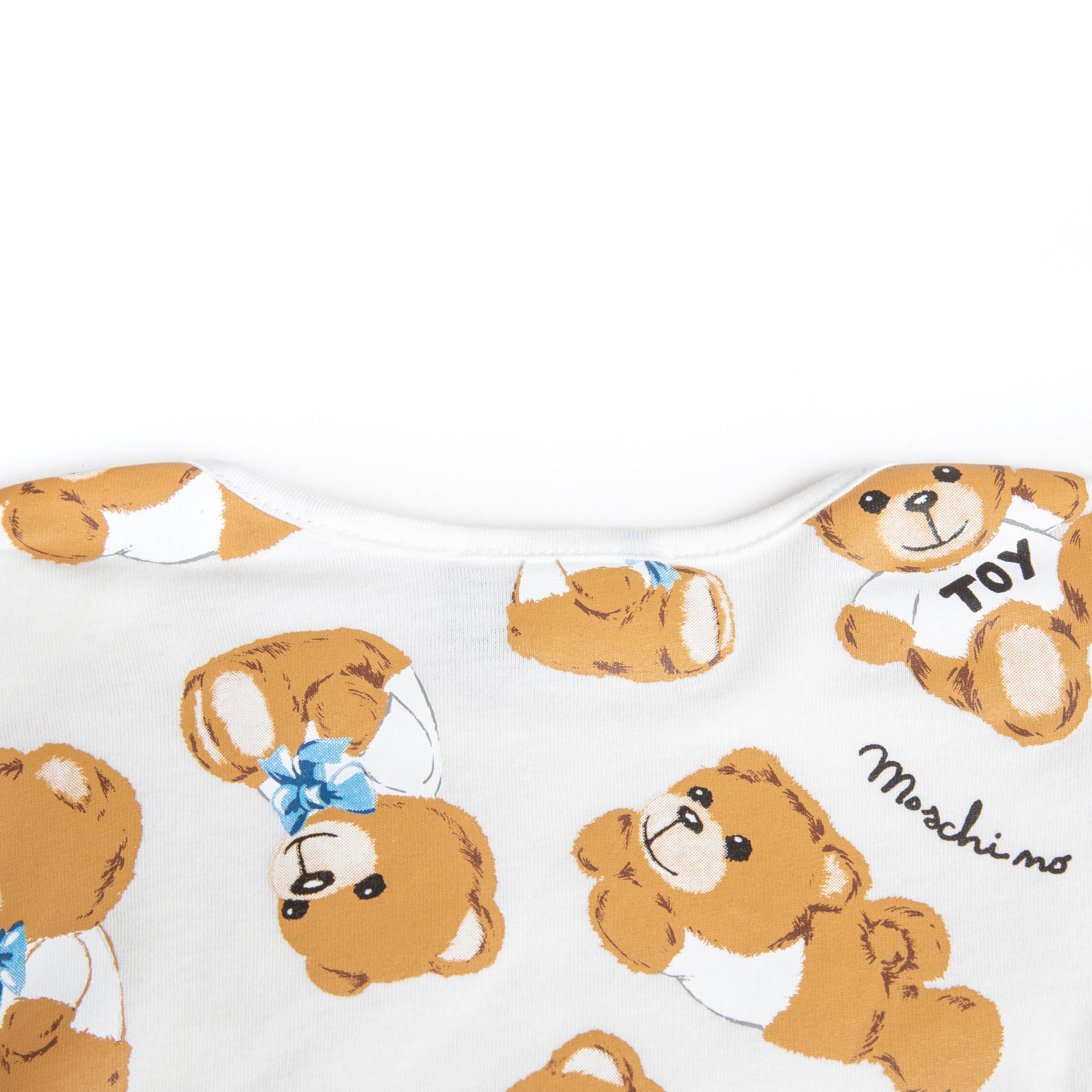 Baby Boys & Girls White Printed Cotton Babysuit