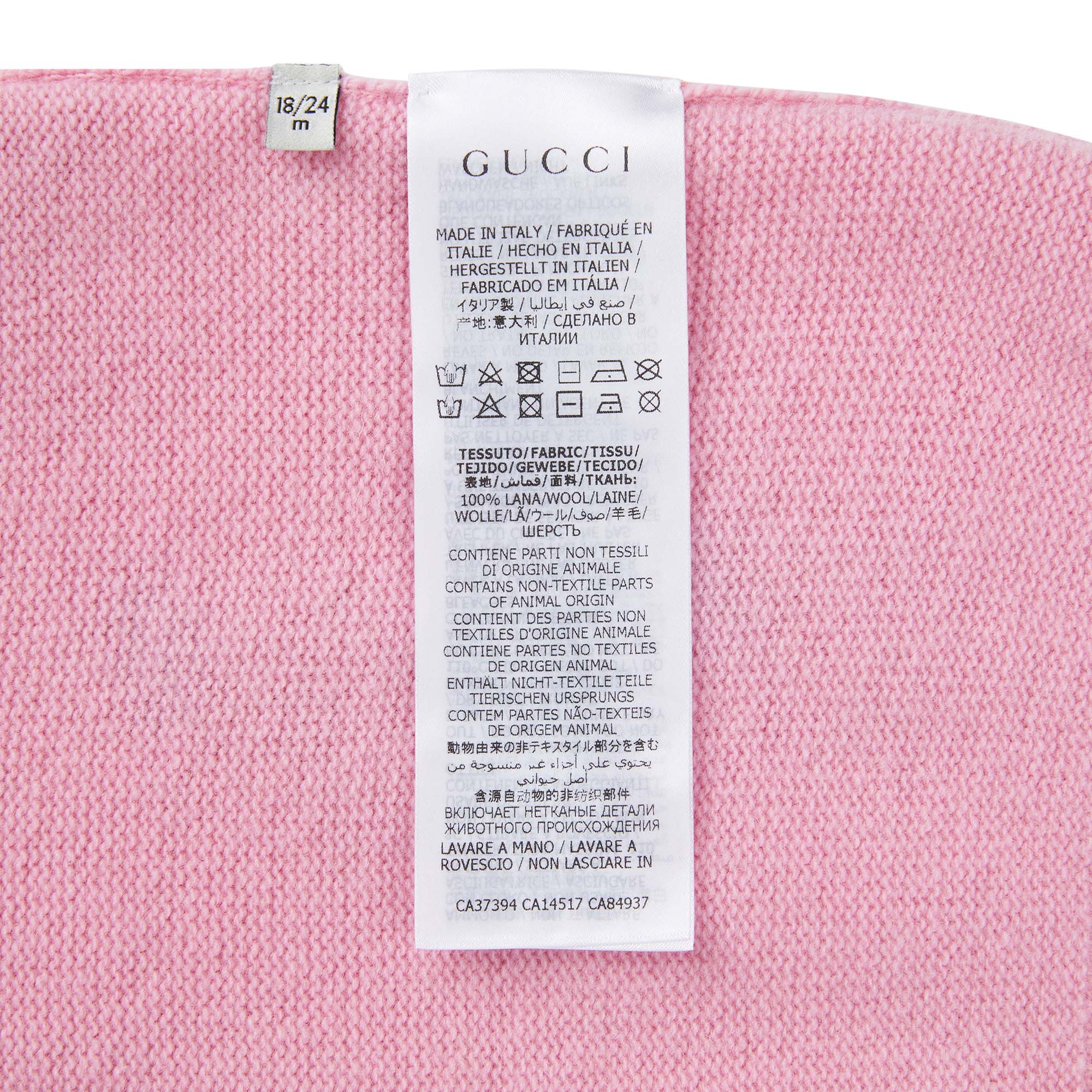 Baby Girls Pink Wool Cardigan