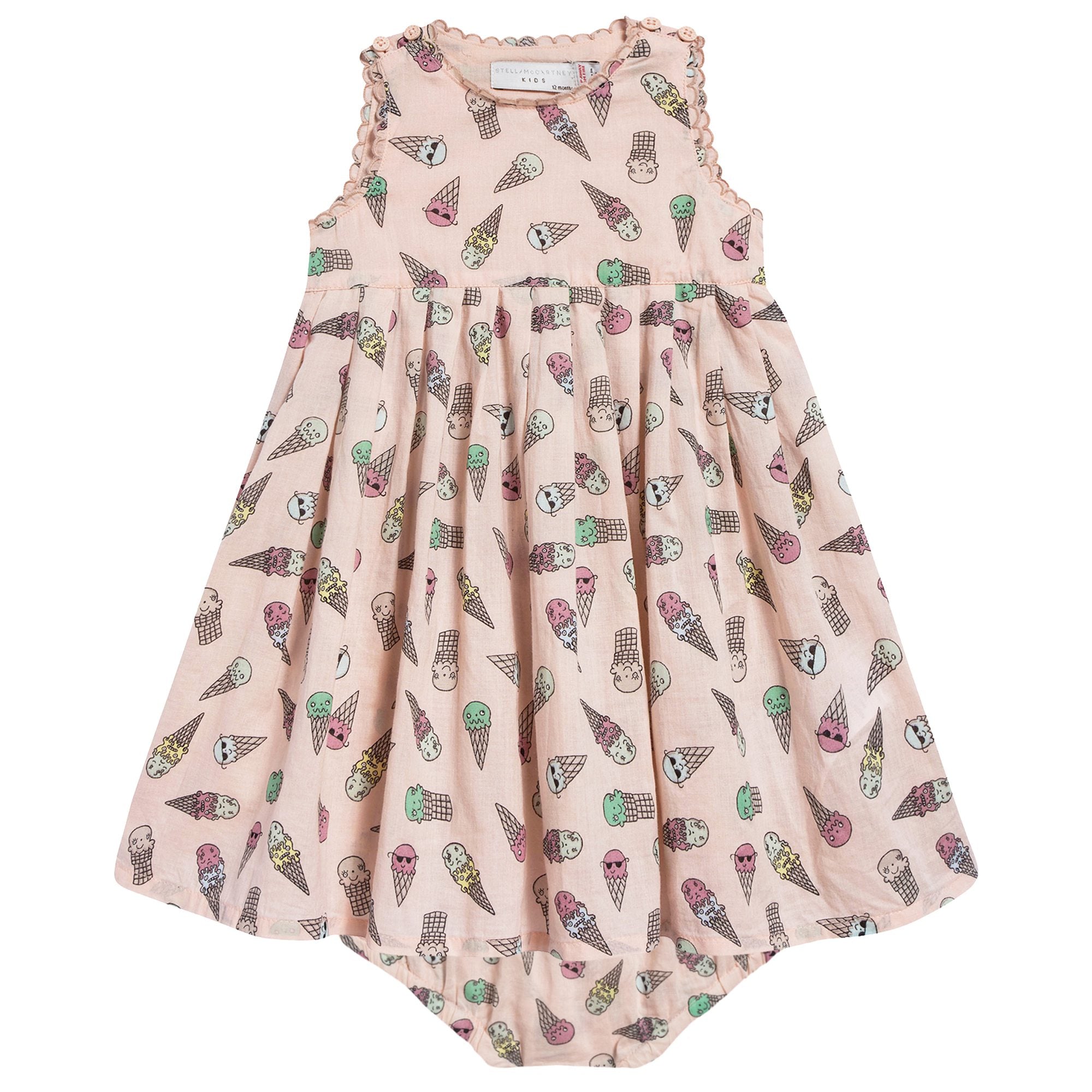 Baby Girls Pink Icecream Printed Dress
