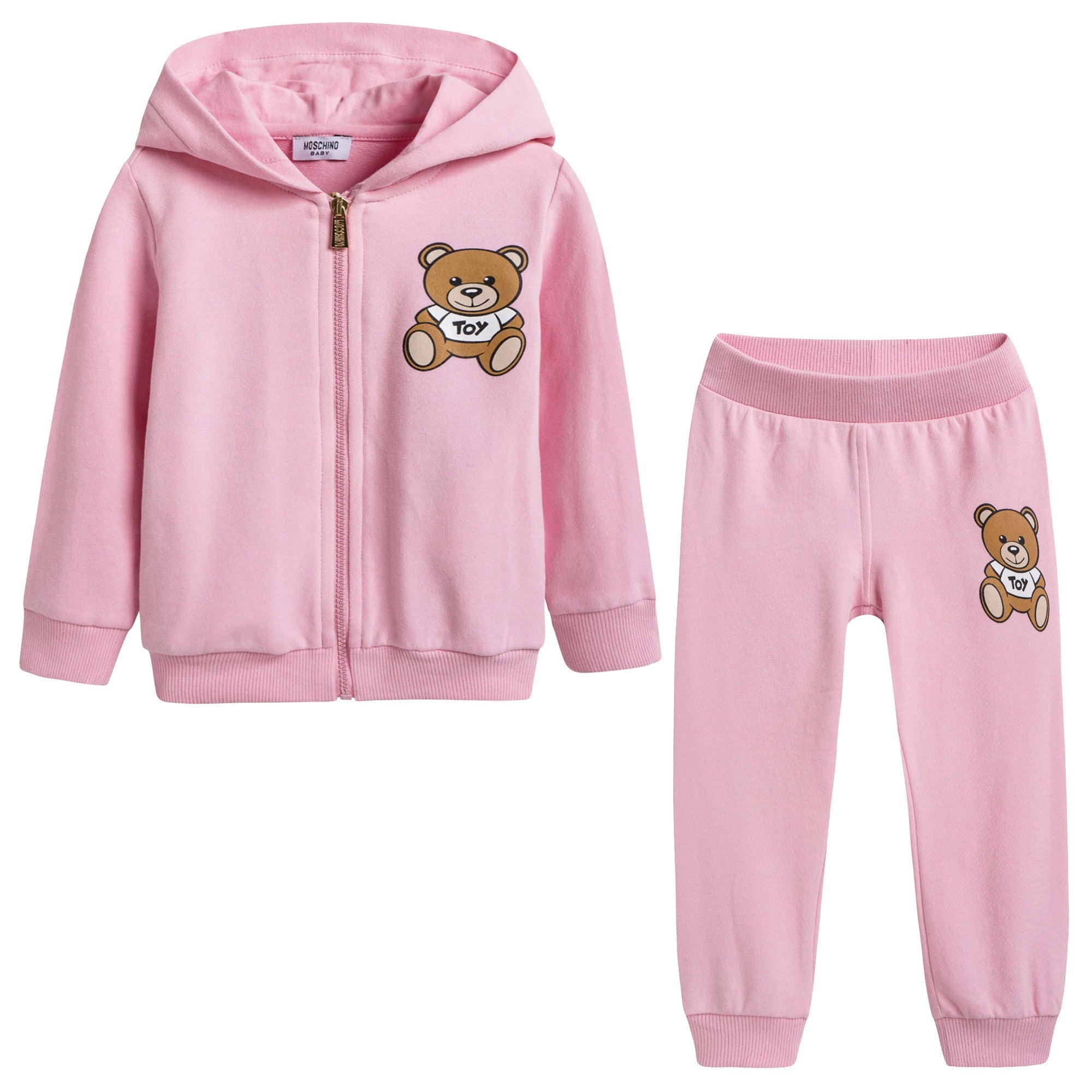 Baby Pink Cotton Toy Tracksuit