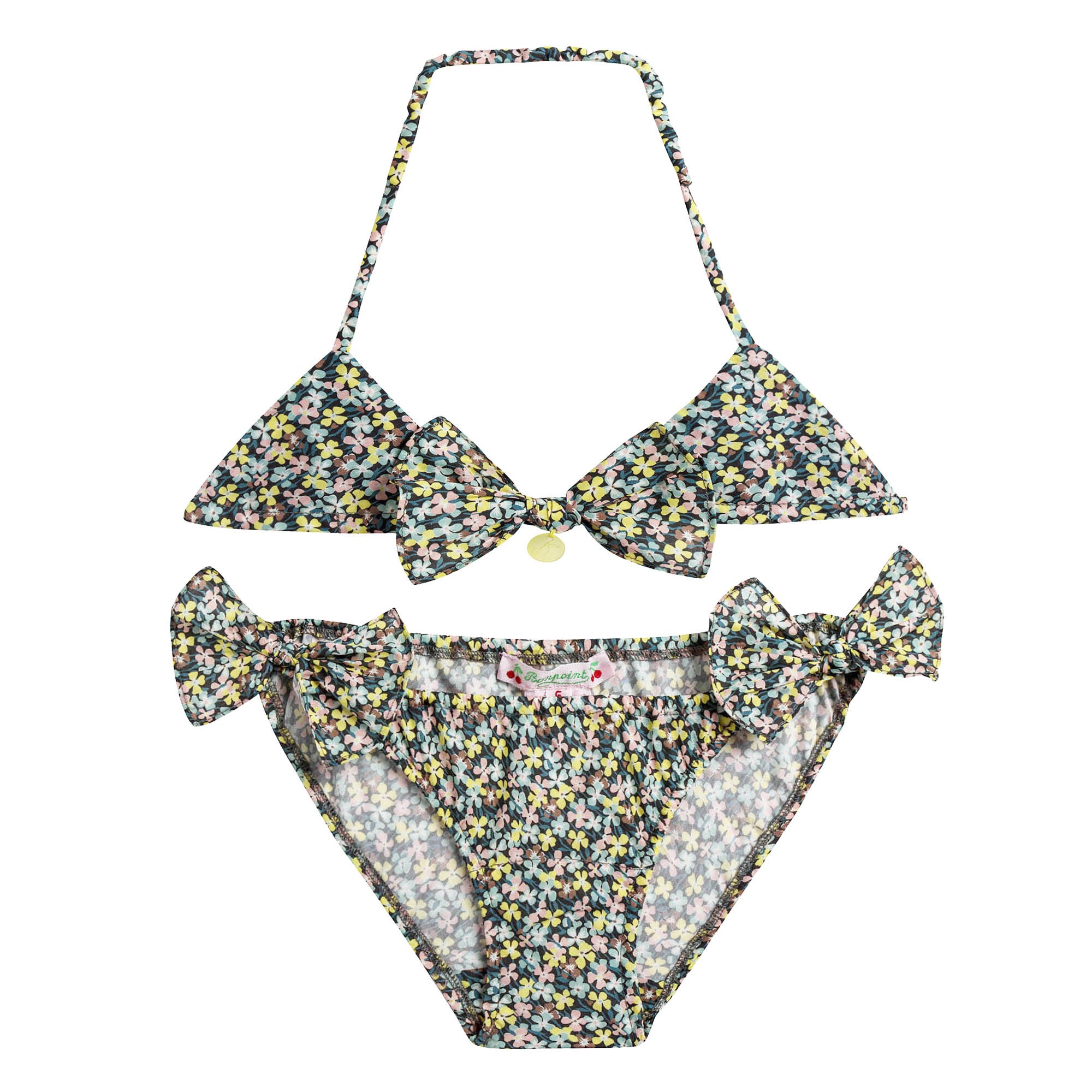 女大童碎花比基尼