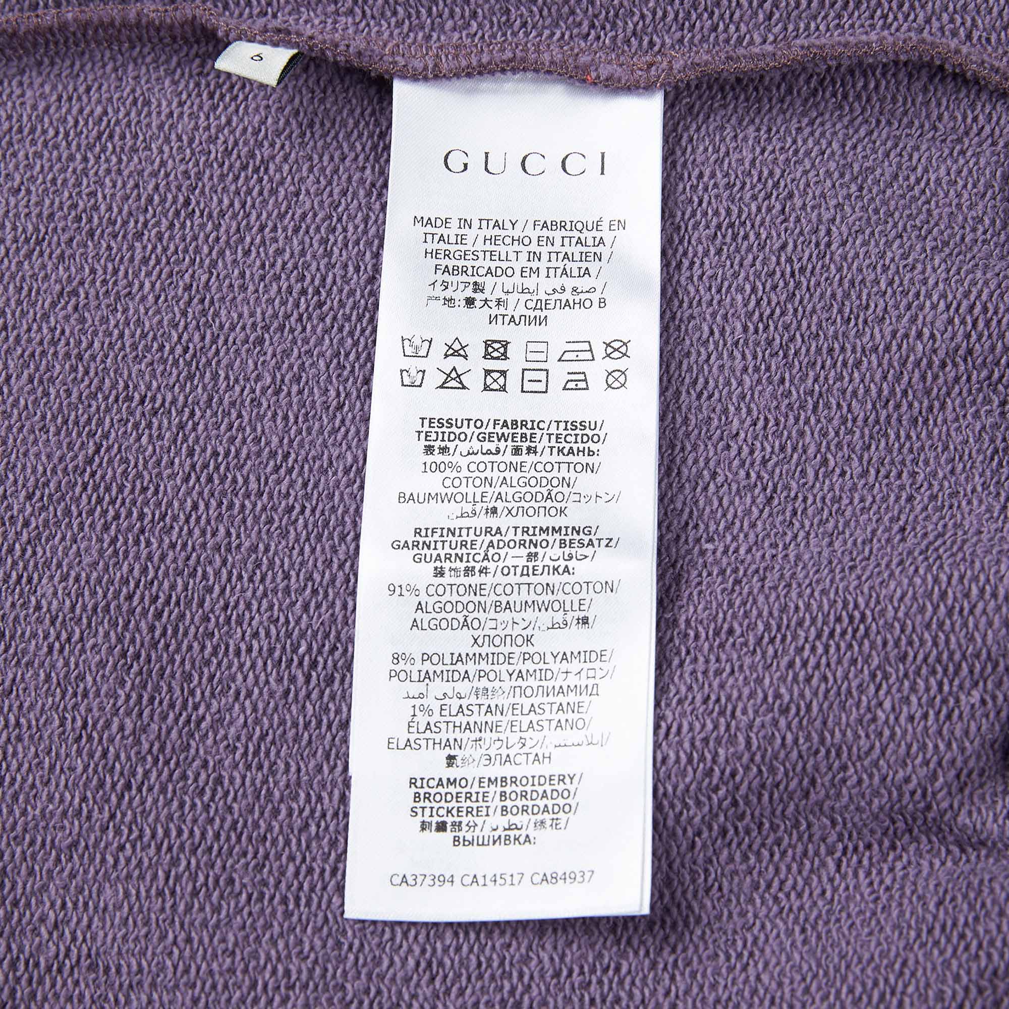 Girls Purple Cotton Sweatshirt
