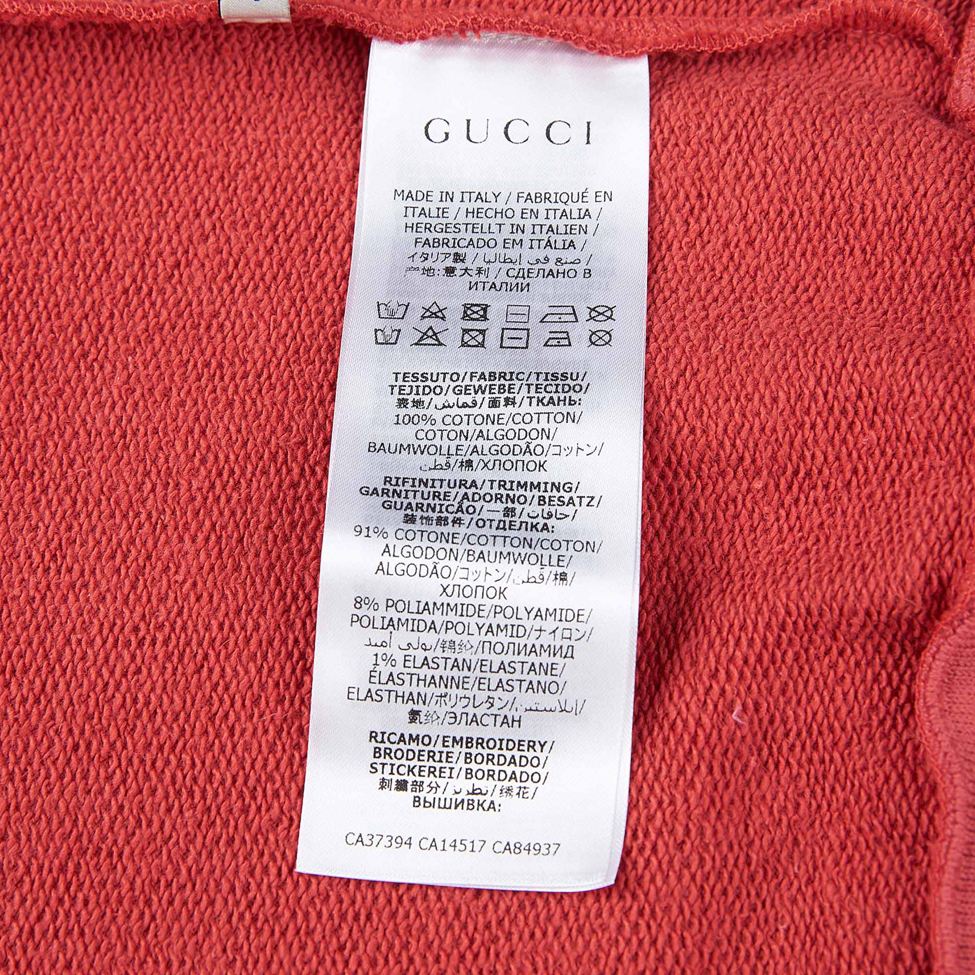 Girls Red Logo Cotton Sweatshirt