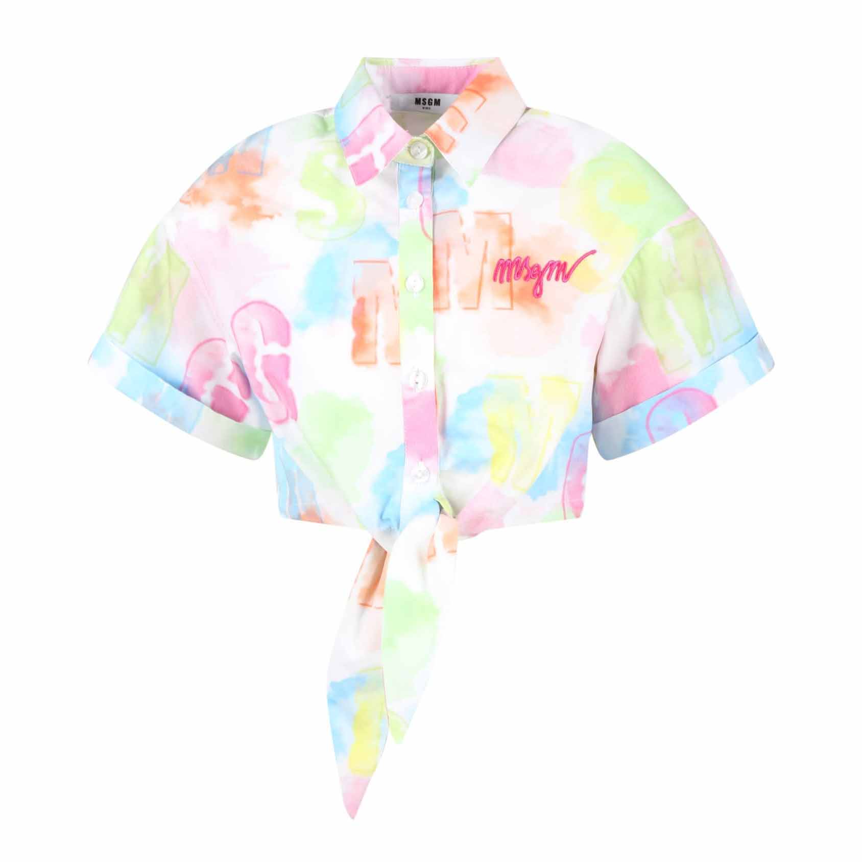 Girls Multicolor Cotton Shirt