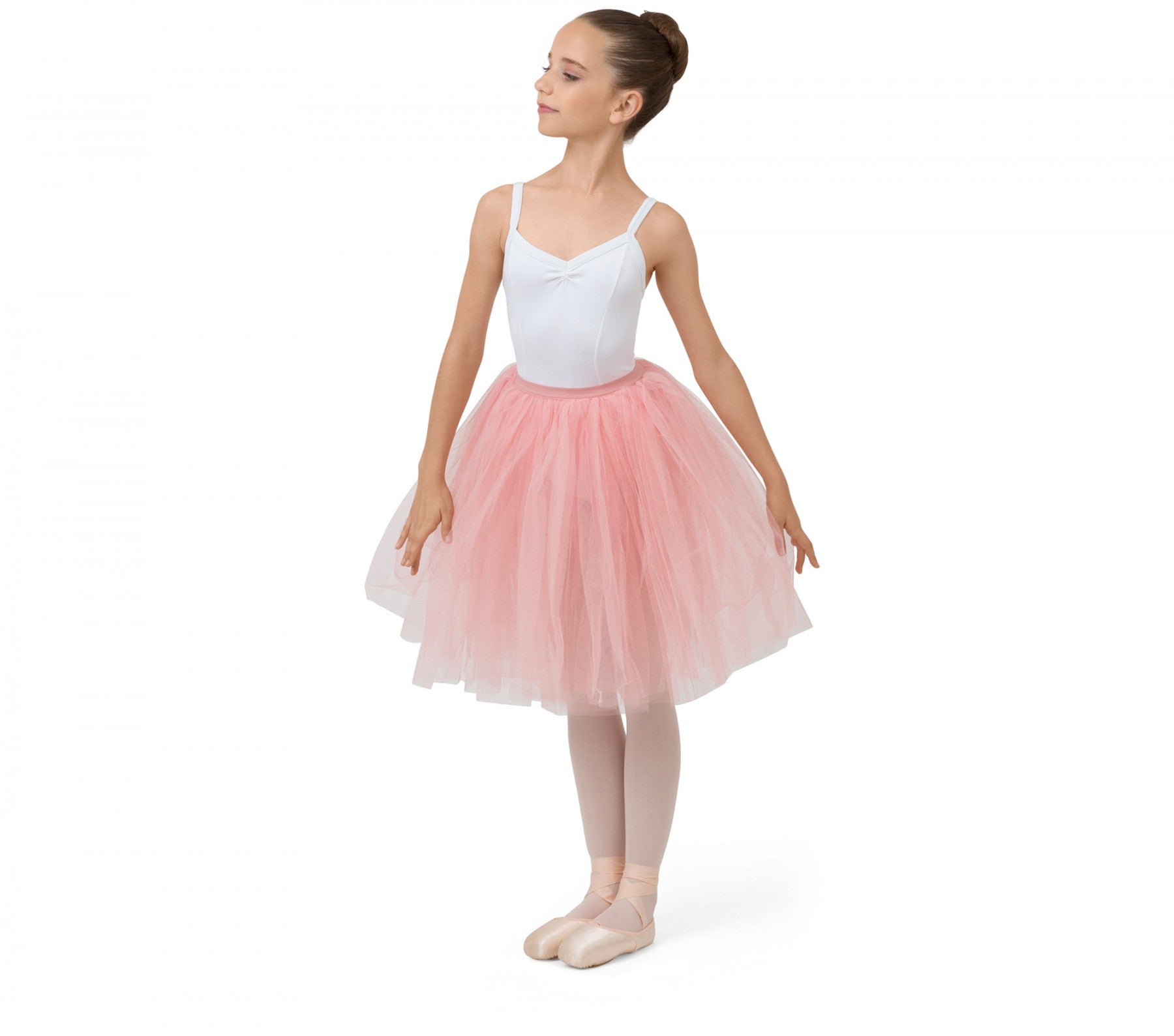 Girl Pink Long Tulle Skirt