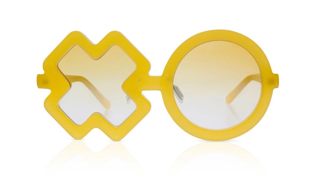 'Xo' Mango Yellow Sunglasses