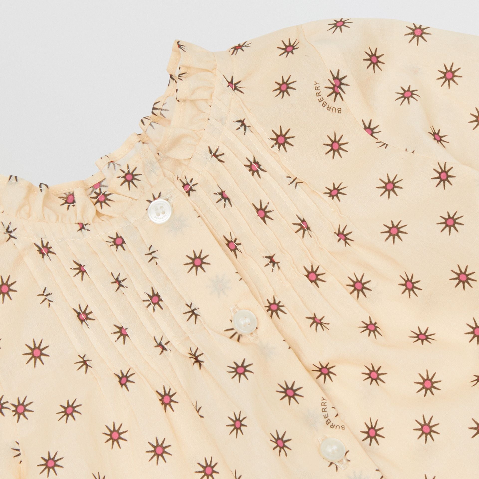 Baby Girls Beige Printing Cotton Shirt