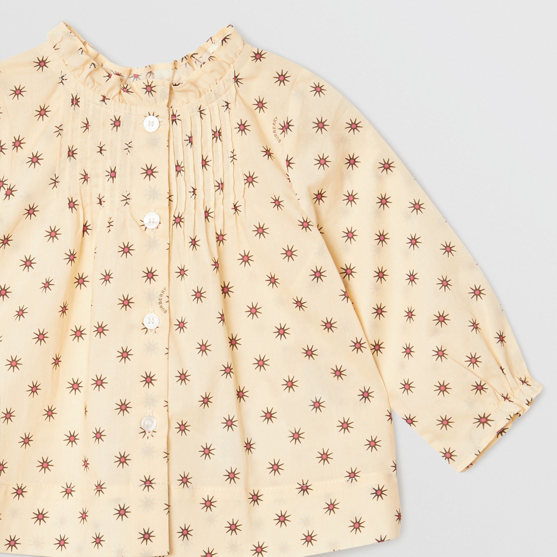 Baby Girls Beige Printing Cotton Shirt