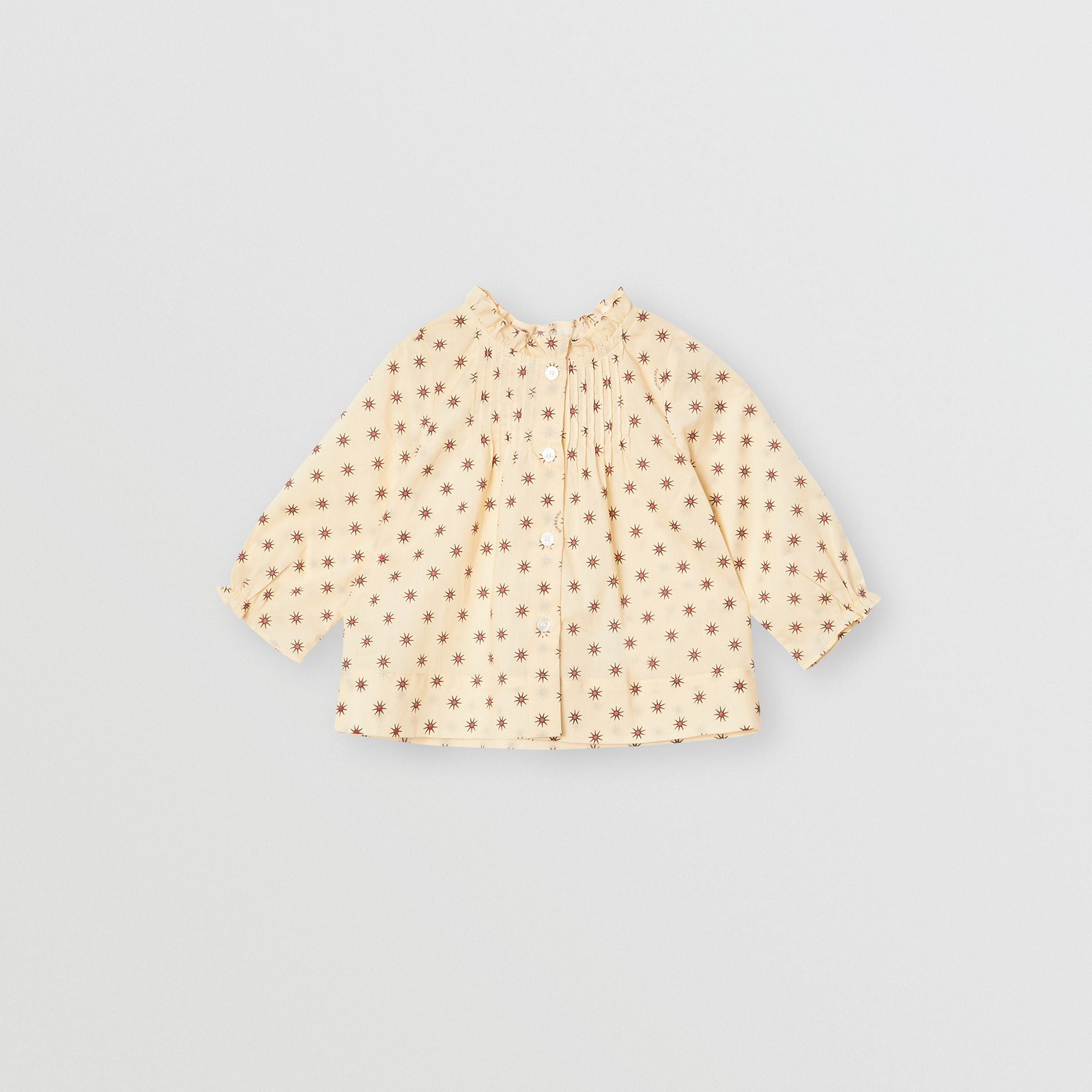 Baby Girls Beige Printing Cotton Shirt