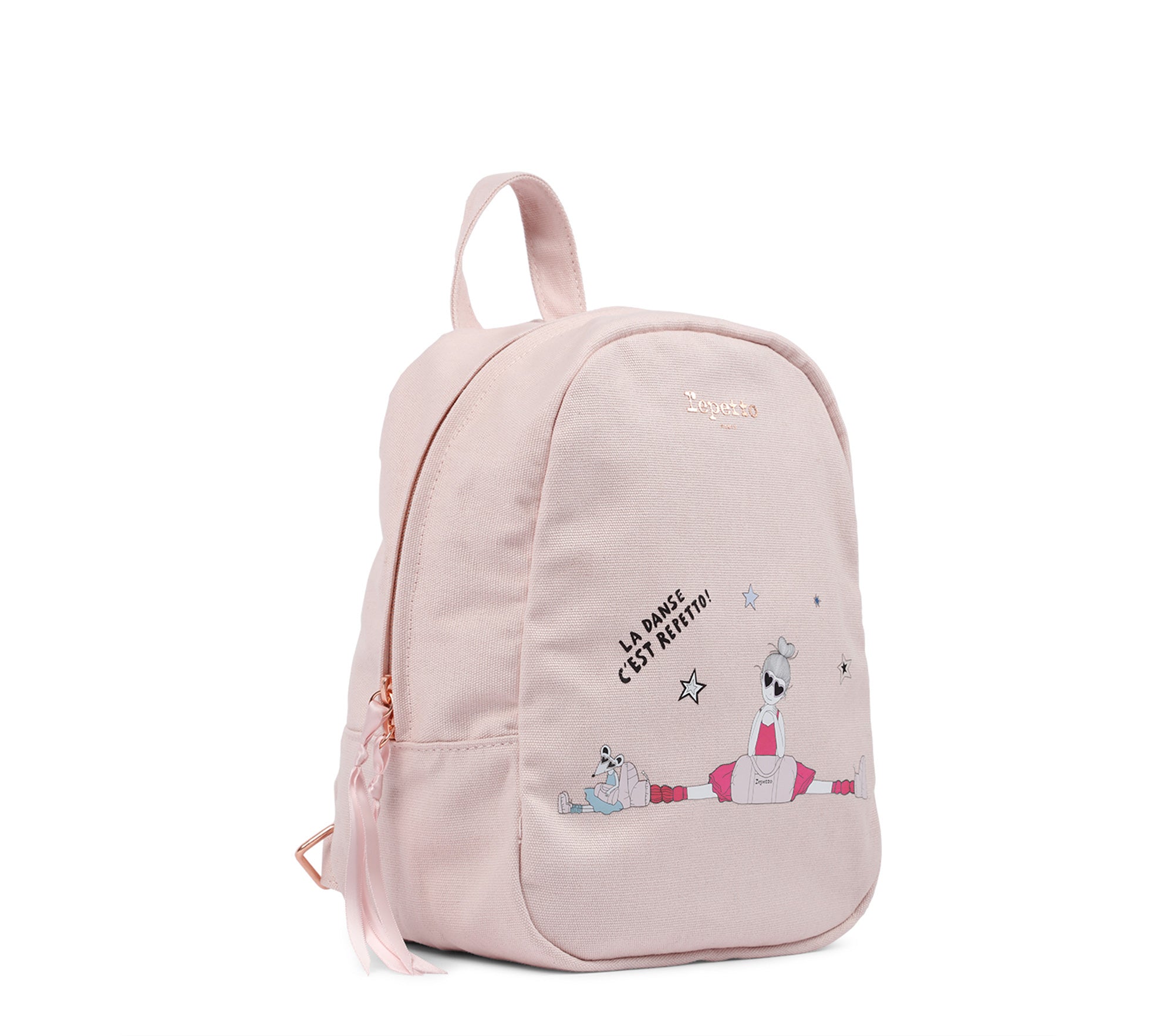 Girls Pink Painted Backpack