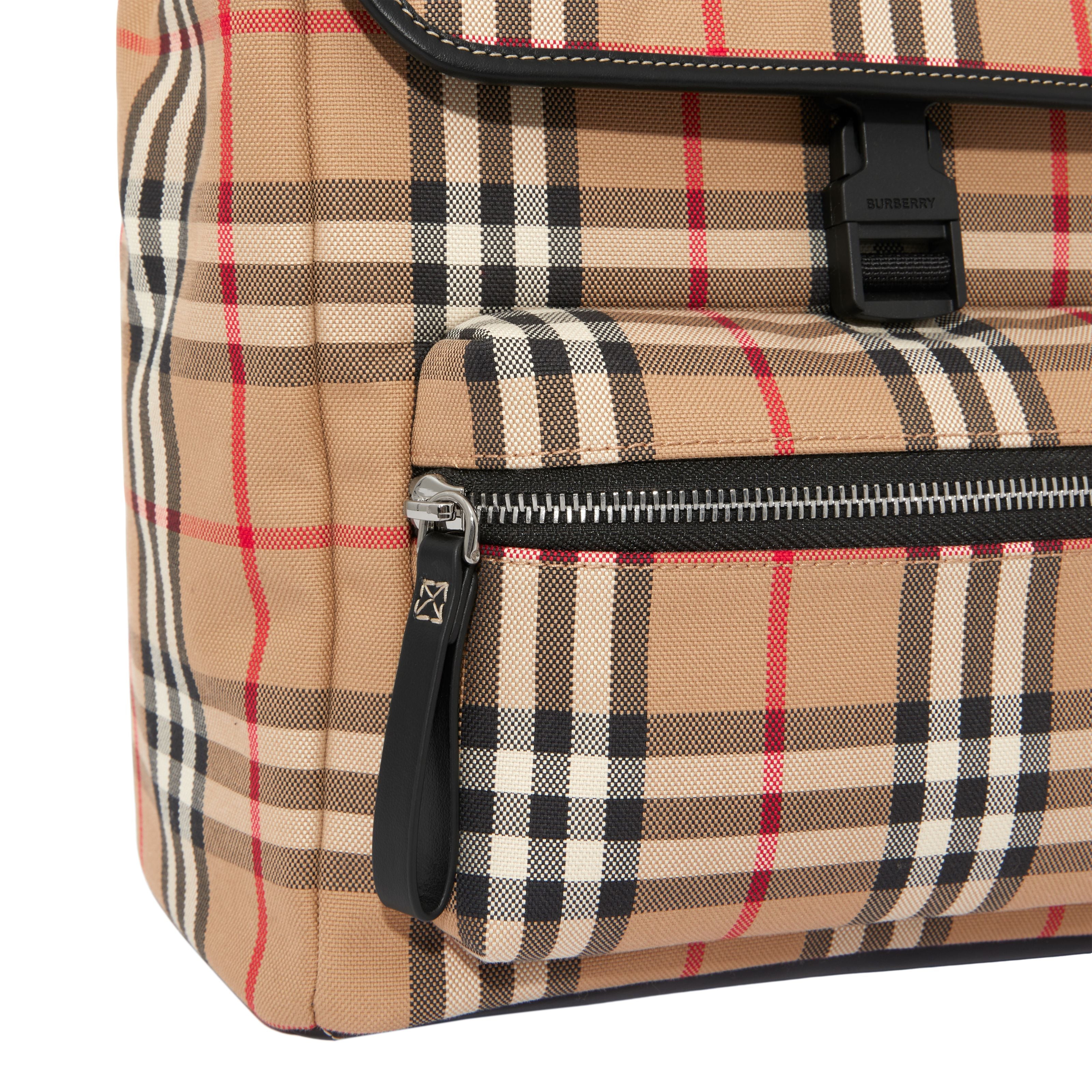 Boys & Girls Beige Check Backpack