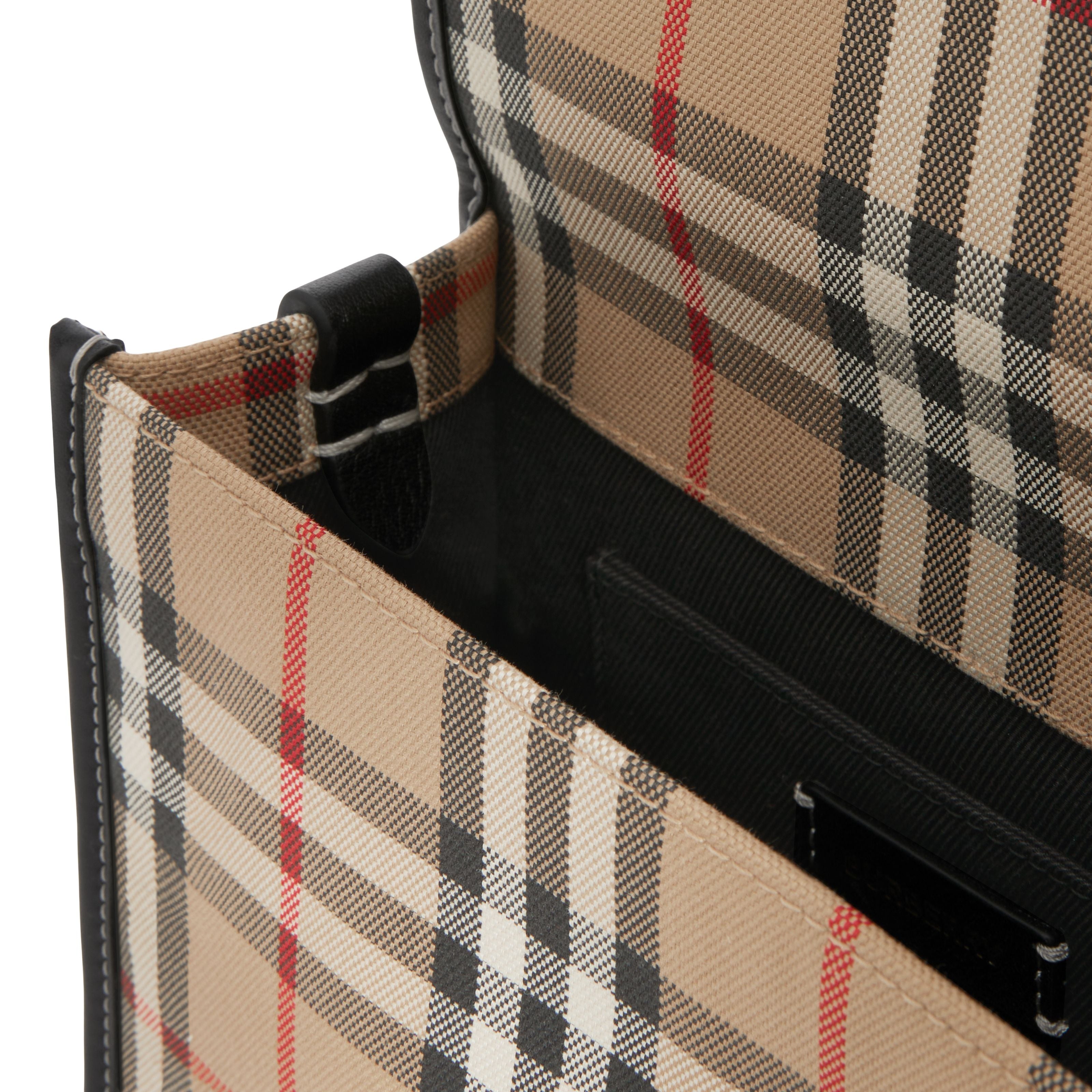 Girls Beige Check Shoulder Bag