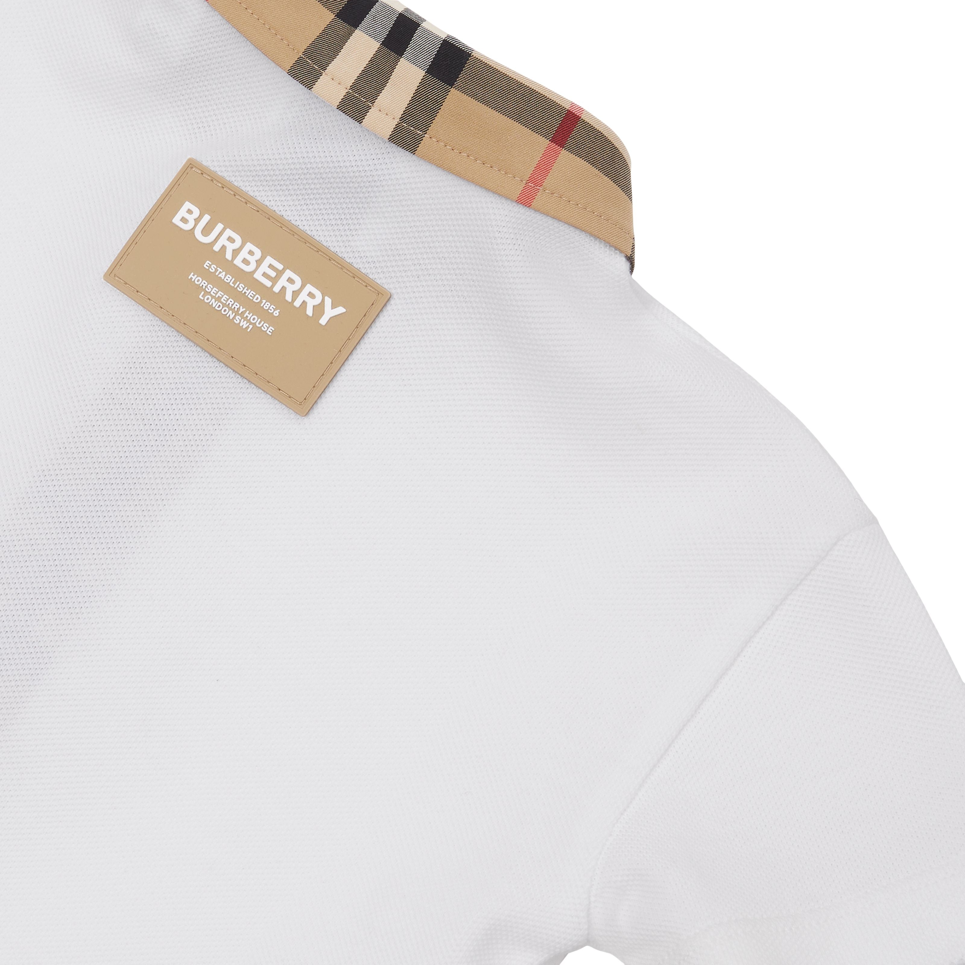 Baby Boys White Cotton Polo Shirt