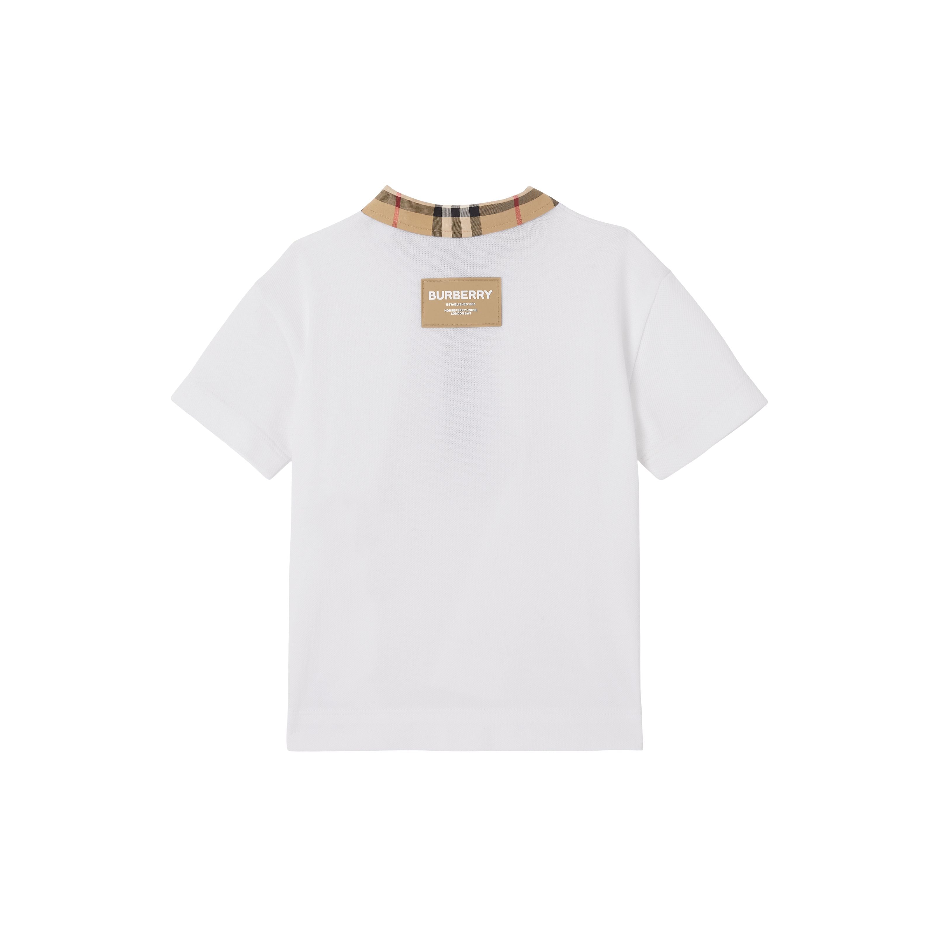 Baby Boys White Cotton Polo Shirt