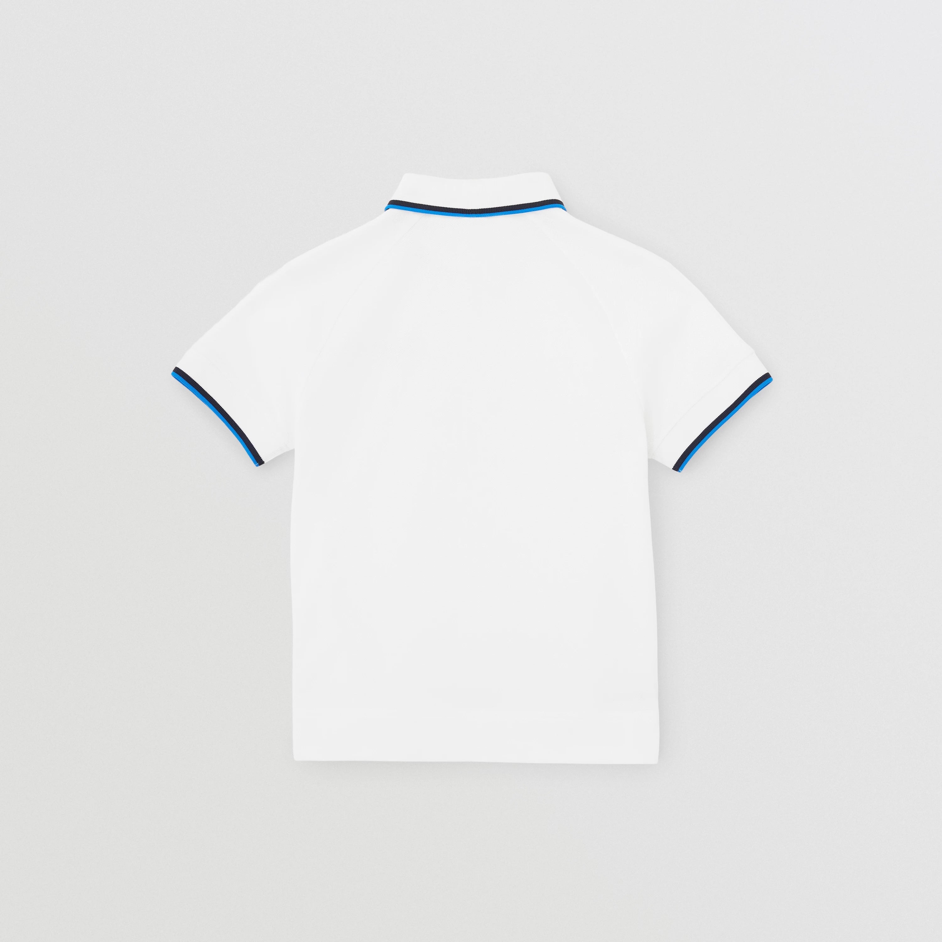 Boys White Logo Cotton Polo Shirt