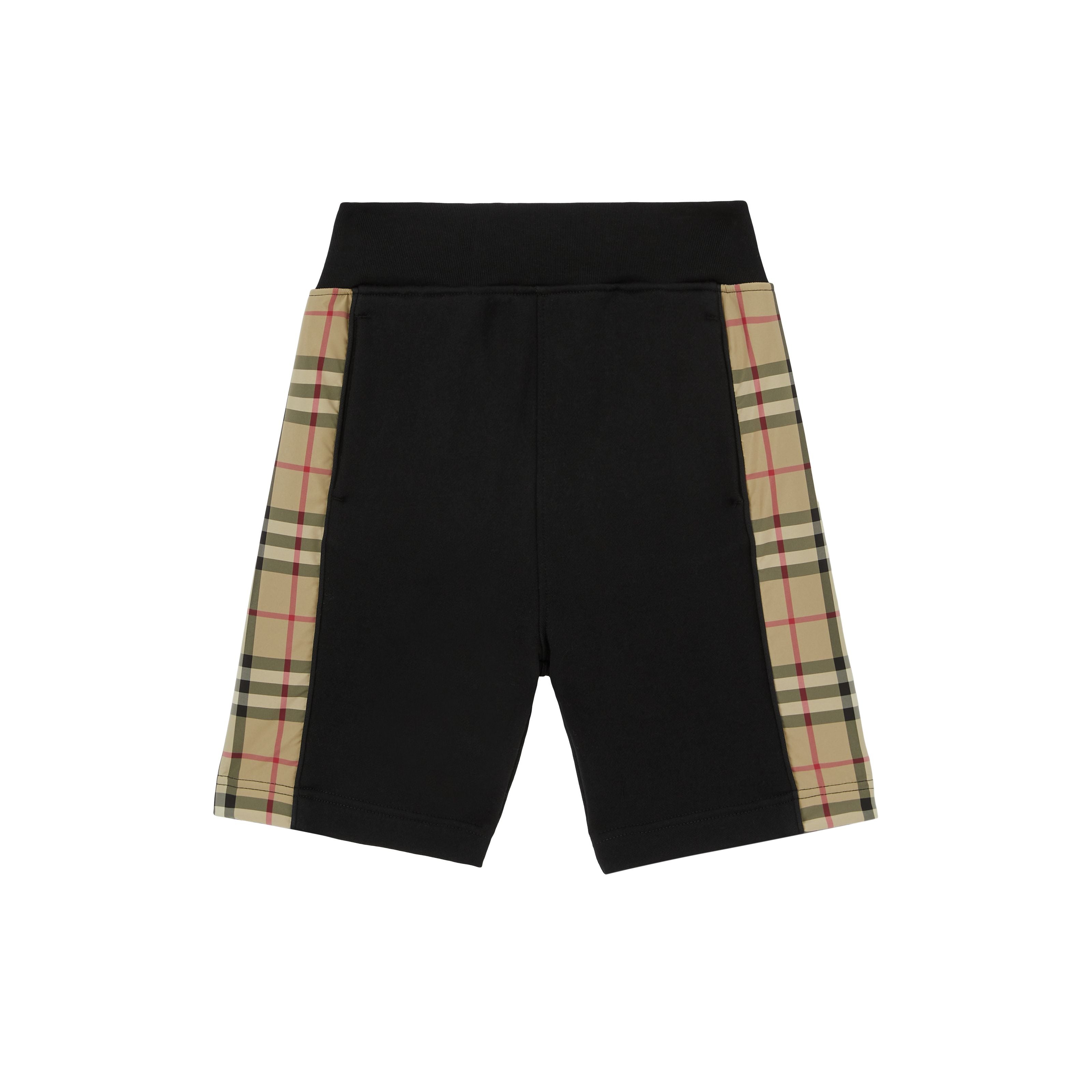 Boys & Girls Black Cotton Shorts