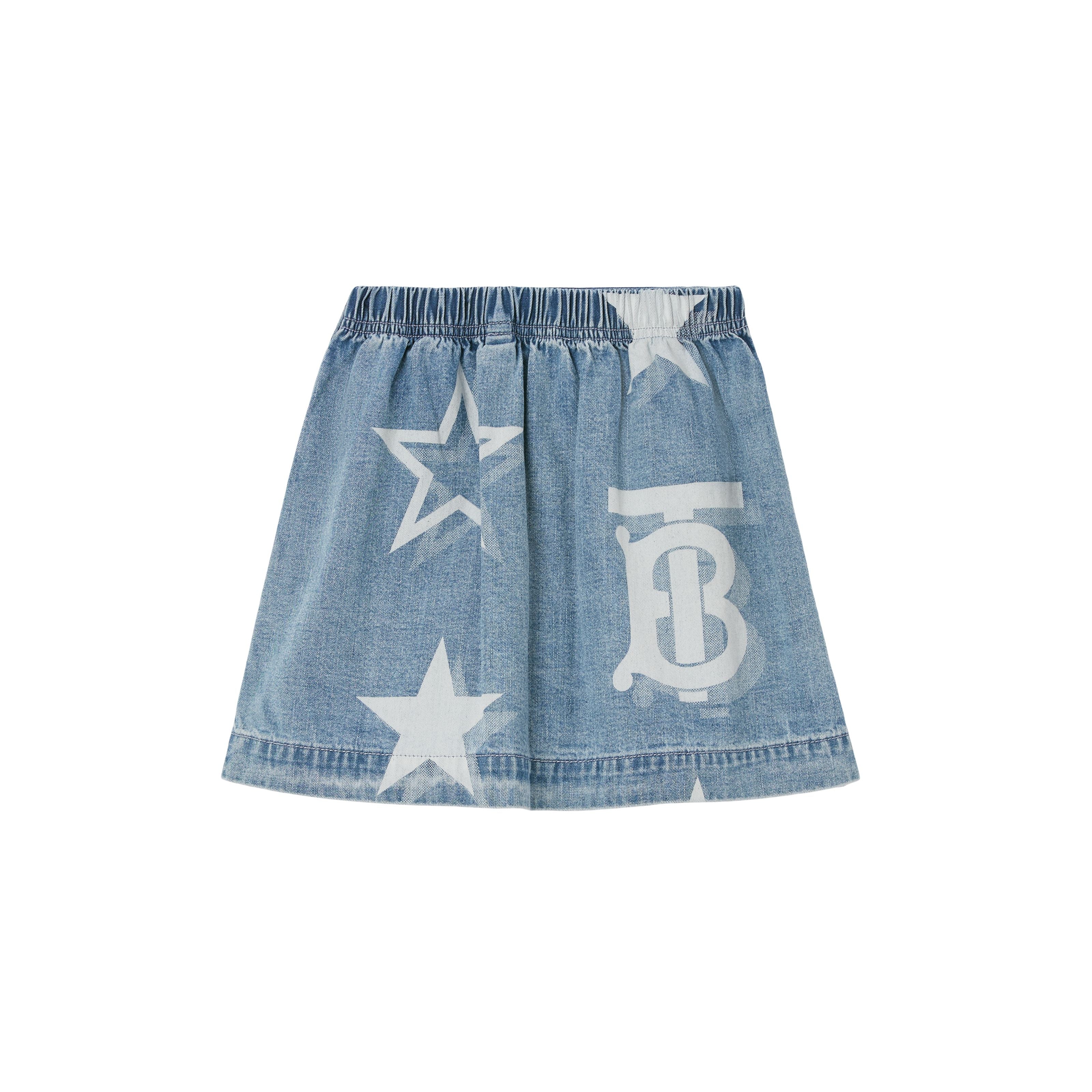 Girls Light Blue Logo Denim Skirt