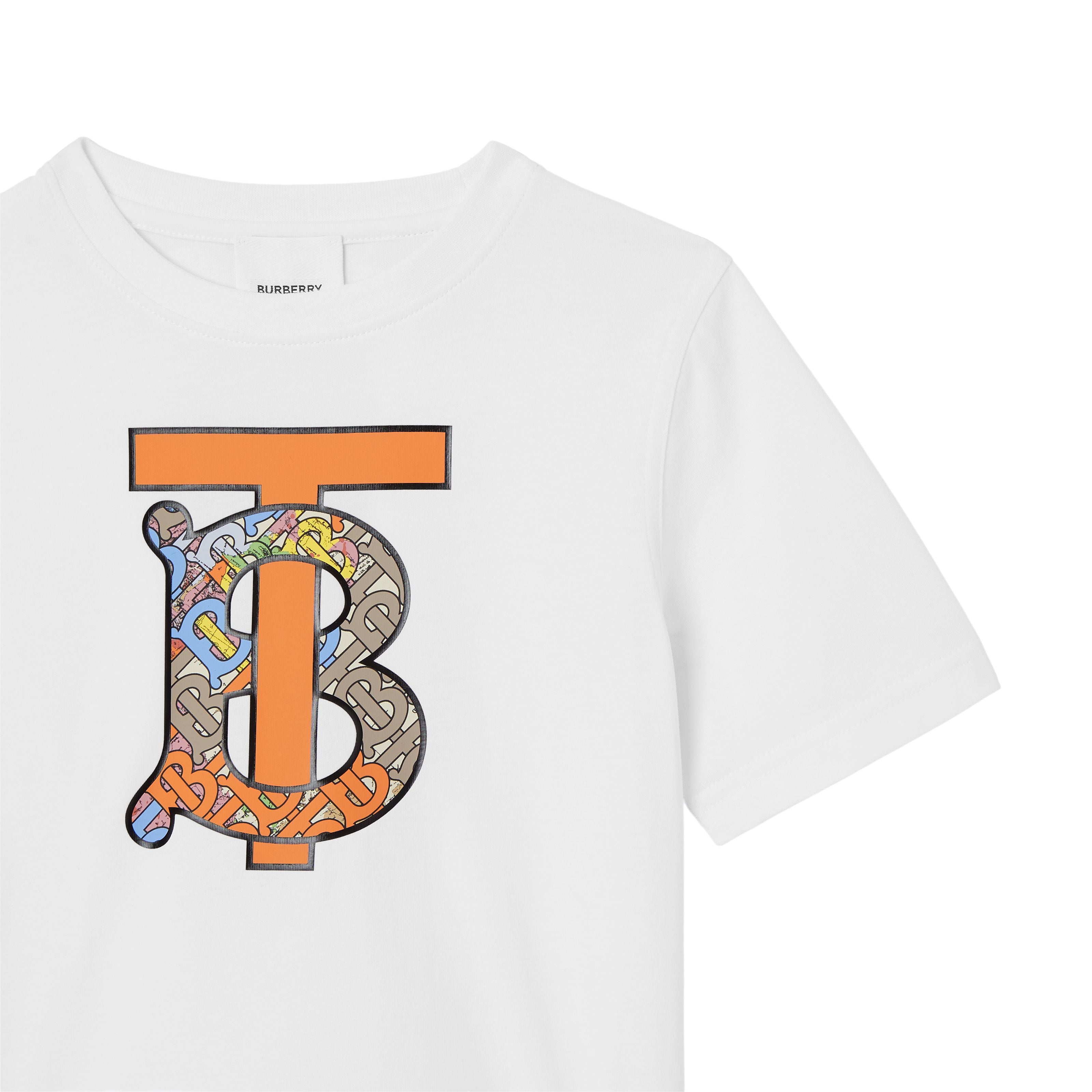 Boys & Girls White Logo Cotton T-Shirt