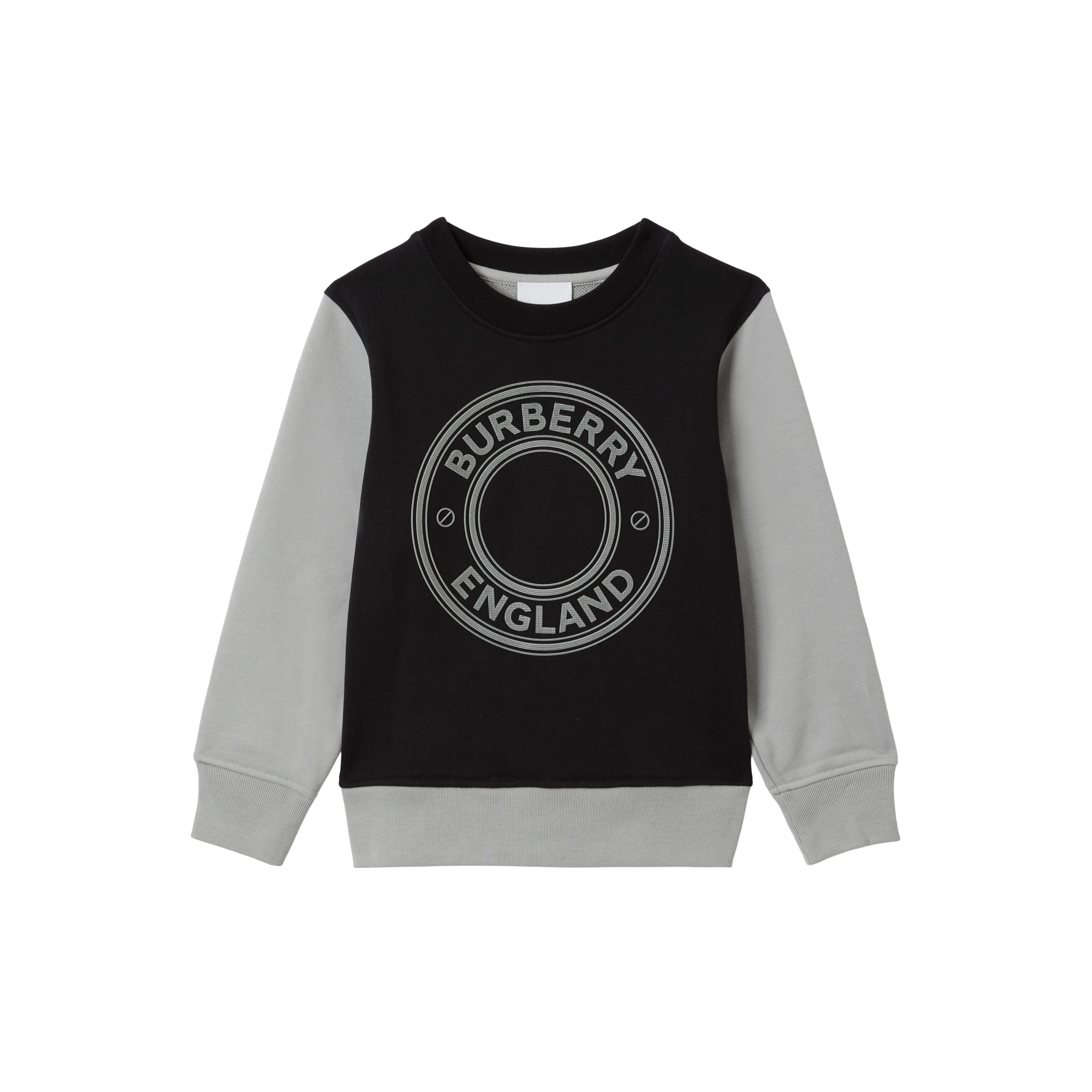 Boys Black Logo Cotton Sweatshirt