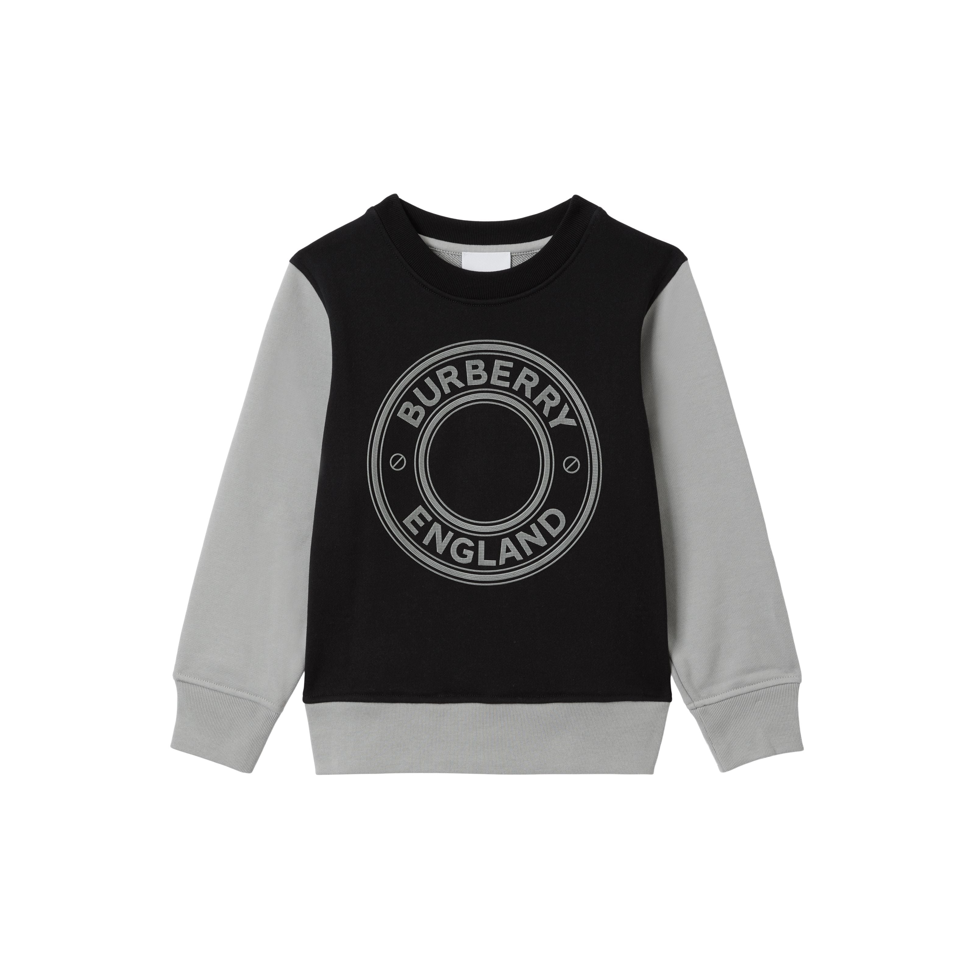 Boys Black Logo Cotton Sweatshirt